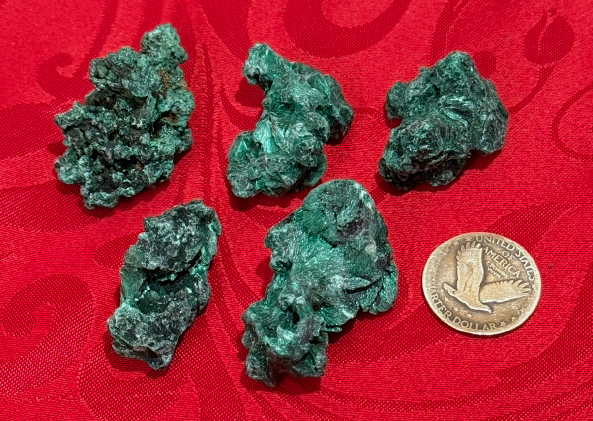 Rough Fibrous Malachite Specimen