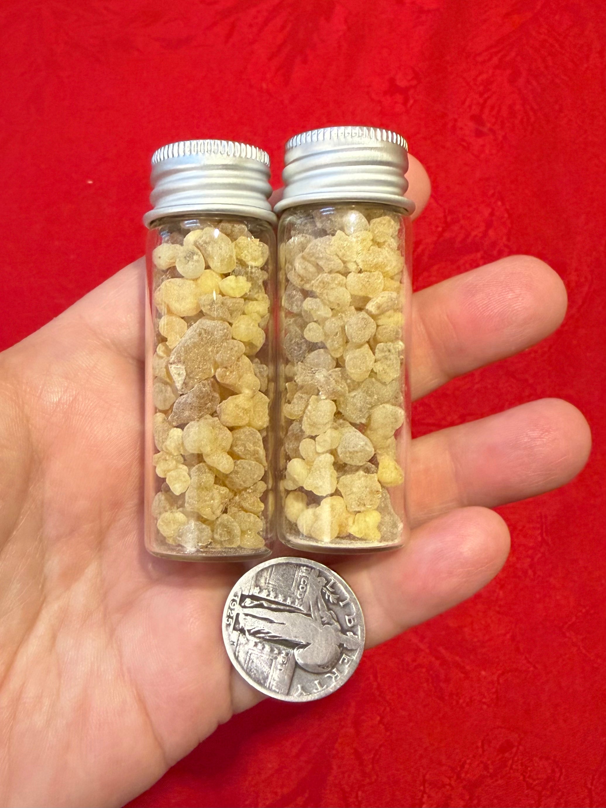 Frankincense Resin in Glass Lidded Bottle