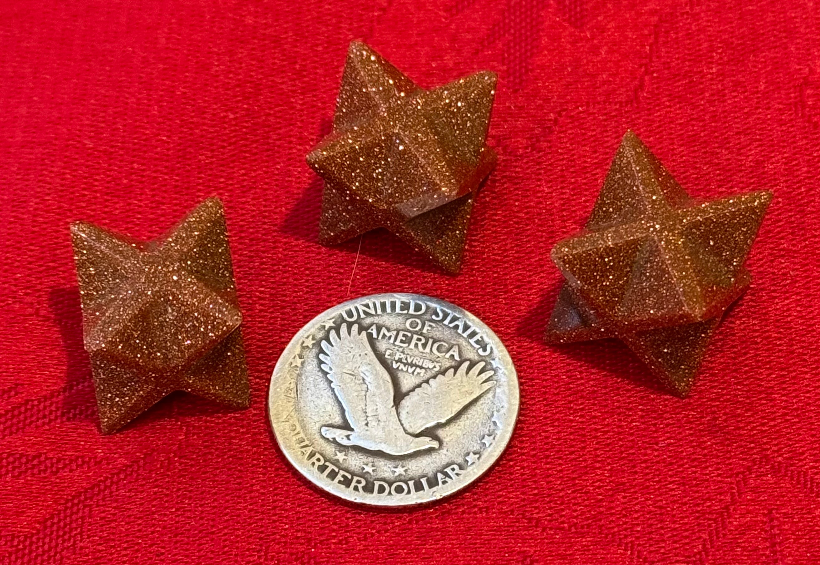 Goldstone Carved Merkaba