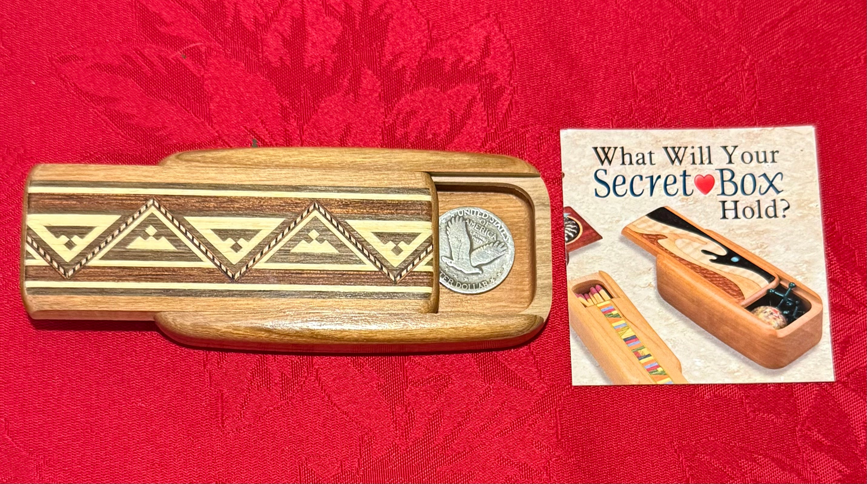 Inlaid Wood Secret Box