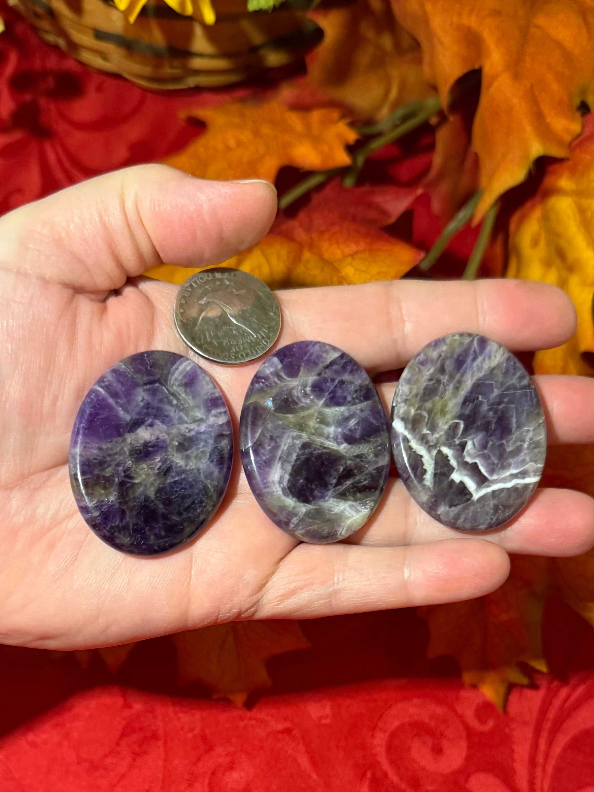 Chevron Amethyst Worry Stone