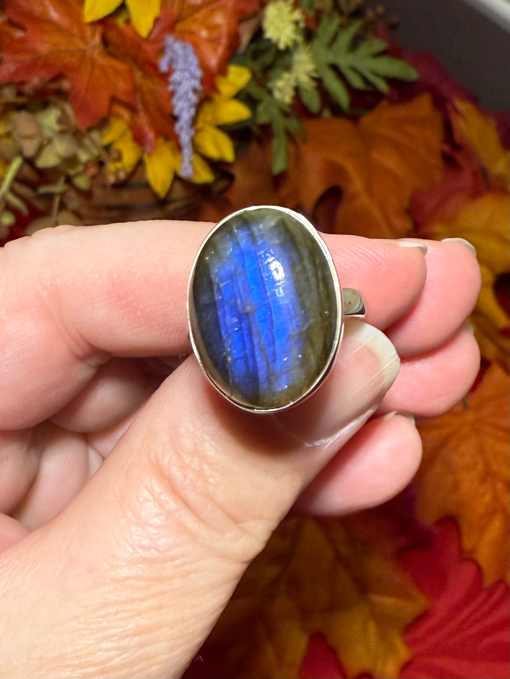 Labradorite Sterling Silver Ring, size 7-1/2