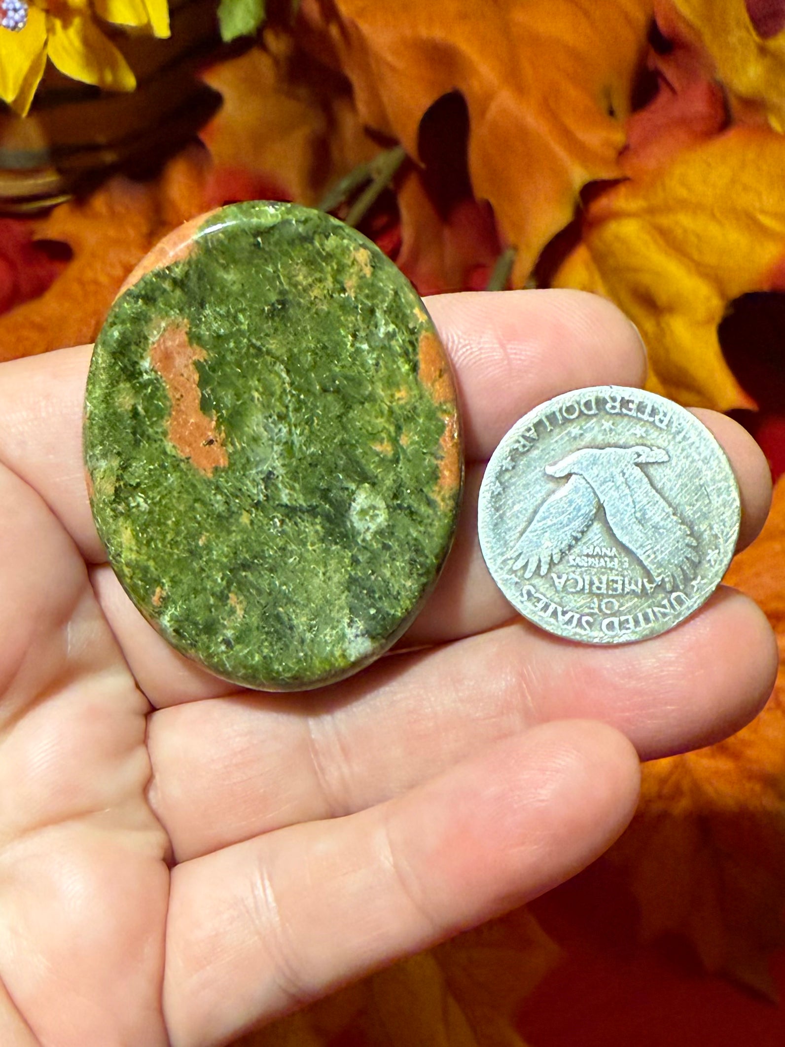 45mm Unakite Worry Stone