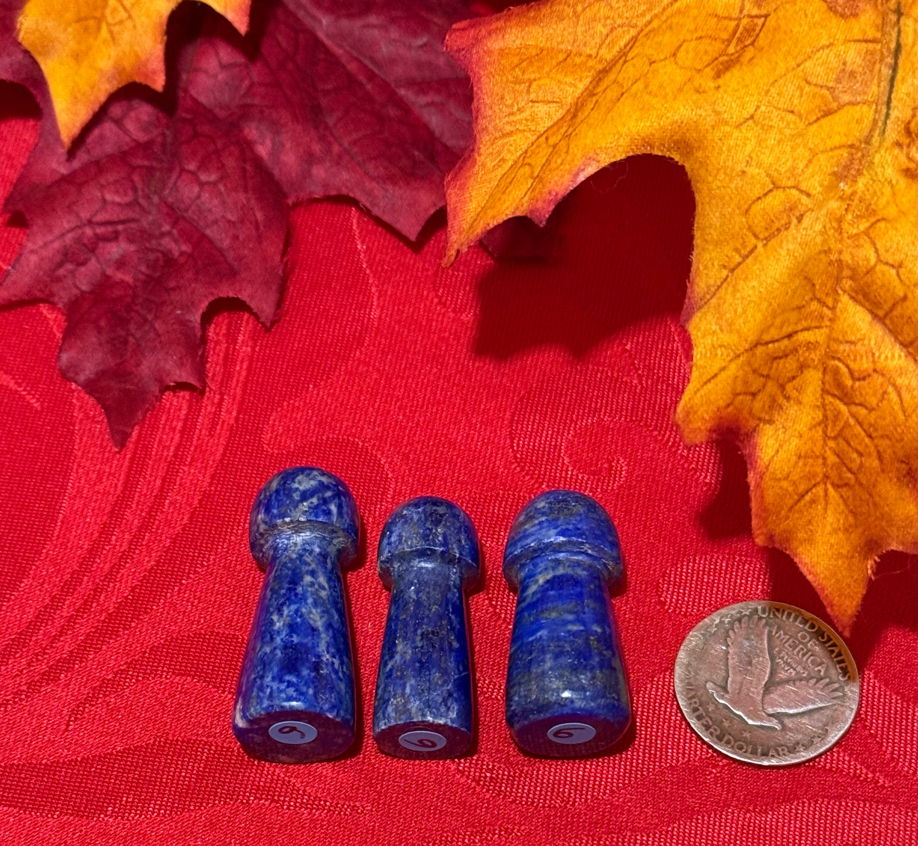 Lapis Carved Mushroom