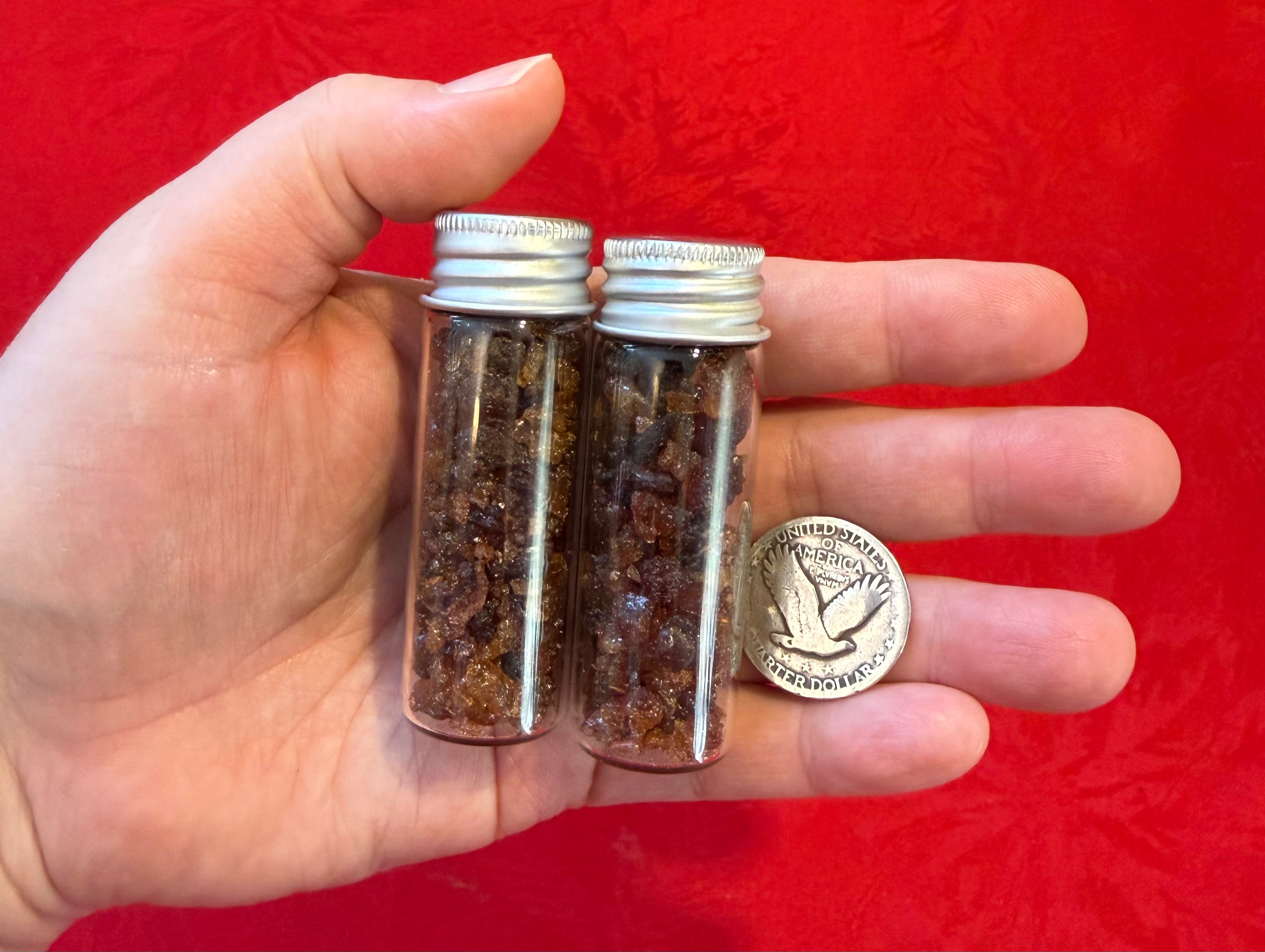 Myrrh Resin Incense in Glass Lidded Bottle