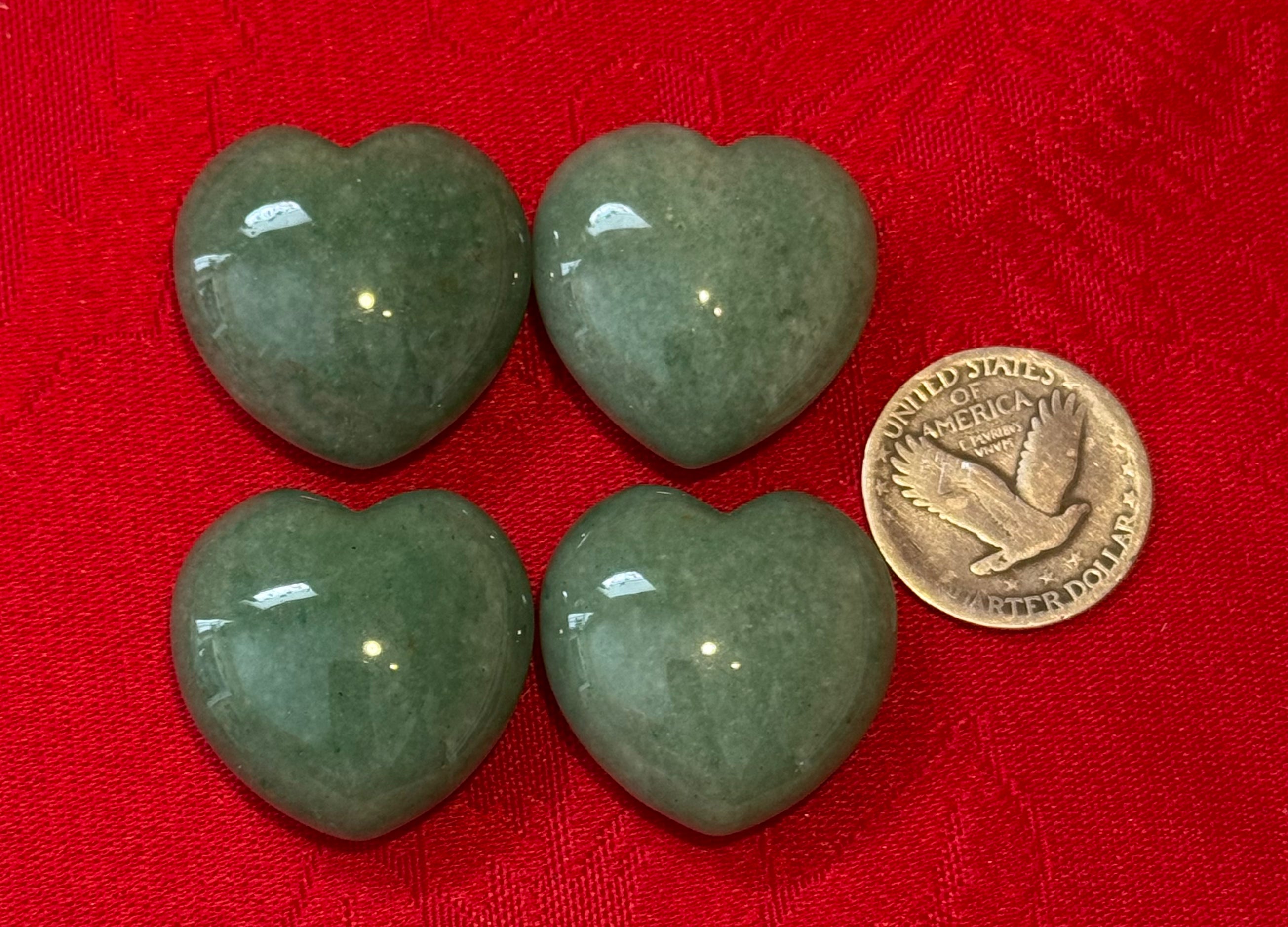 Green Aventurine Carved Heart Stone