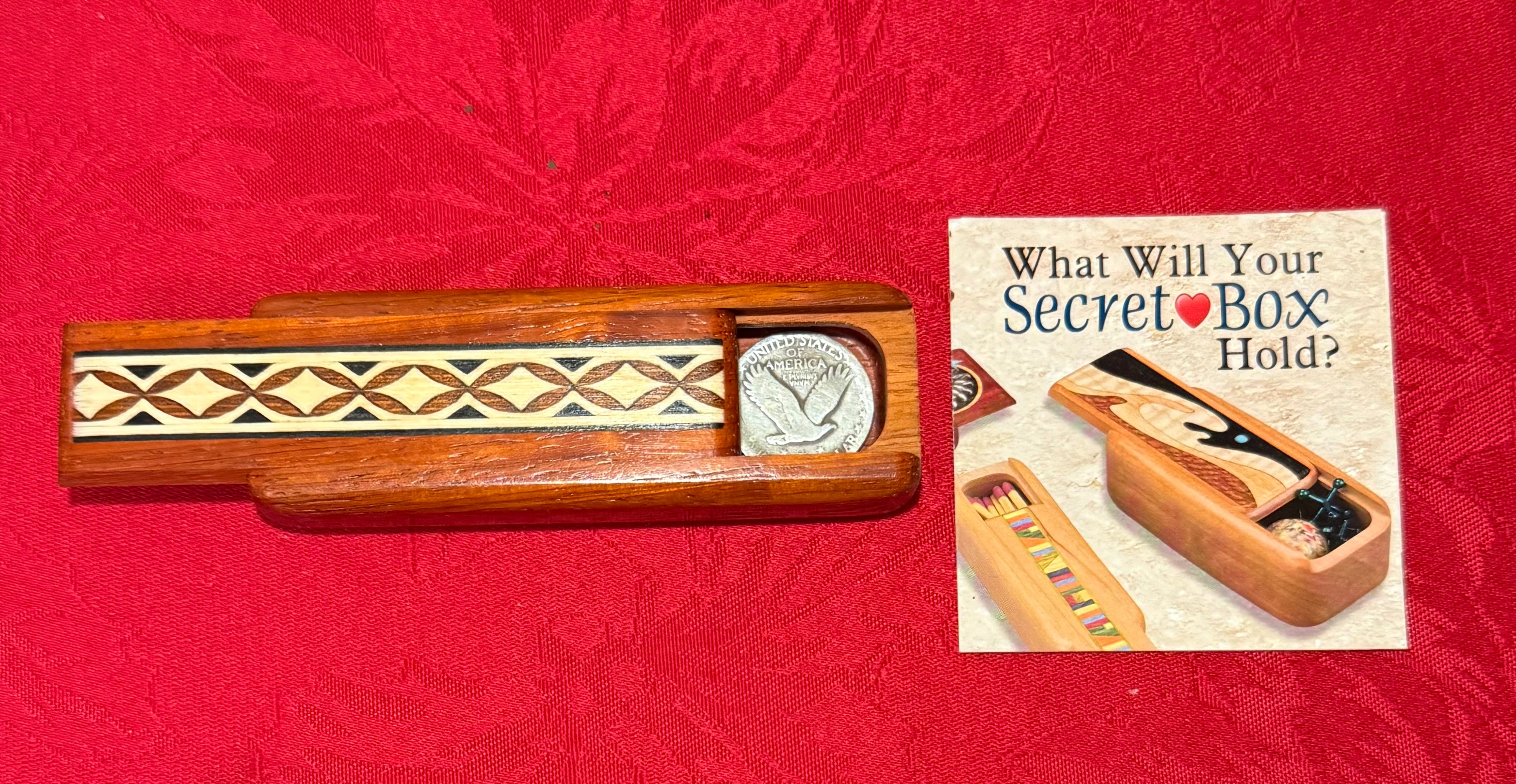 Inlaid Wood Secret Box