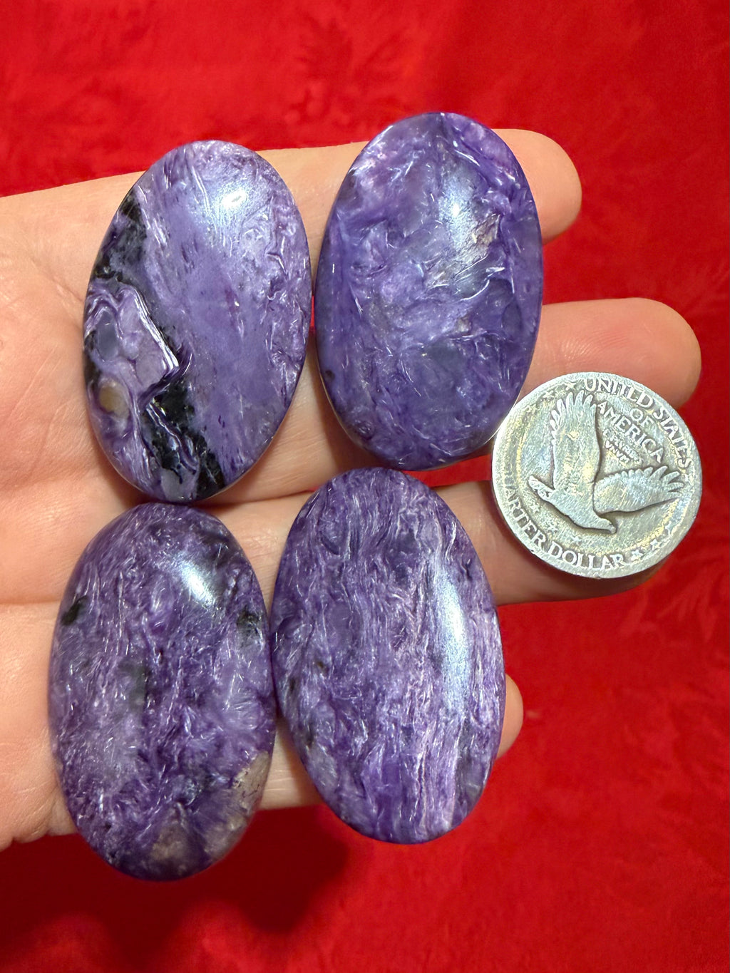 Charoite Polished Palm Stone