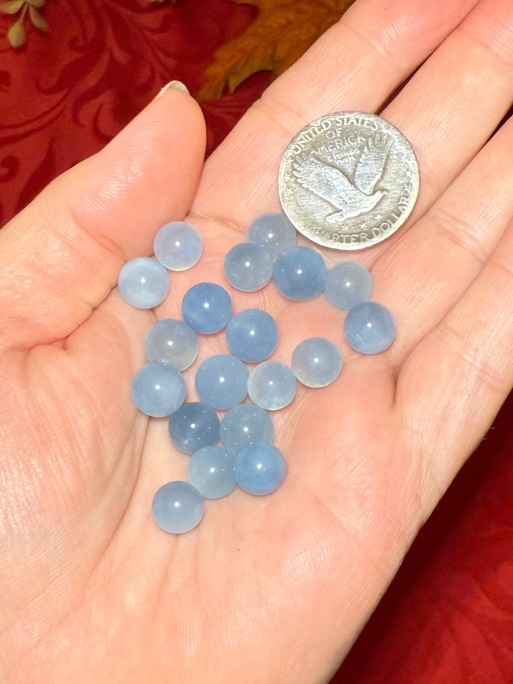 8-9mm Aquamarine Mini Spheres