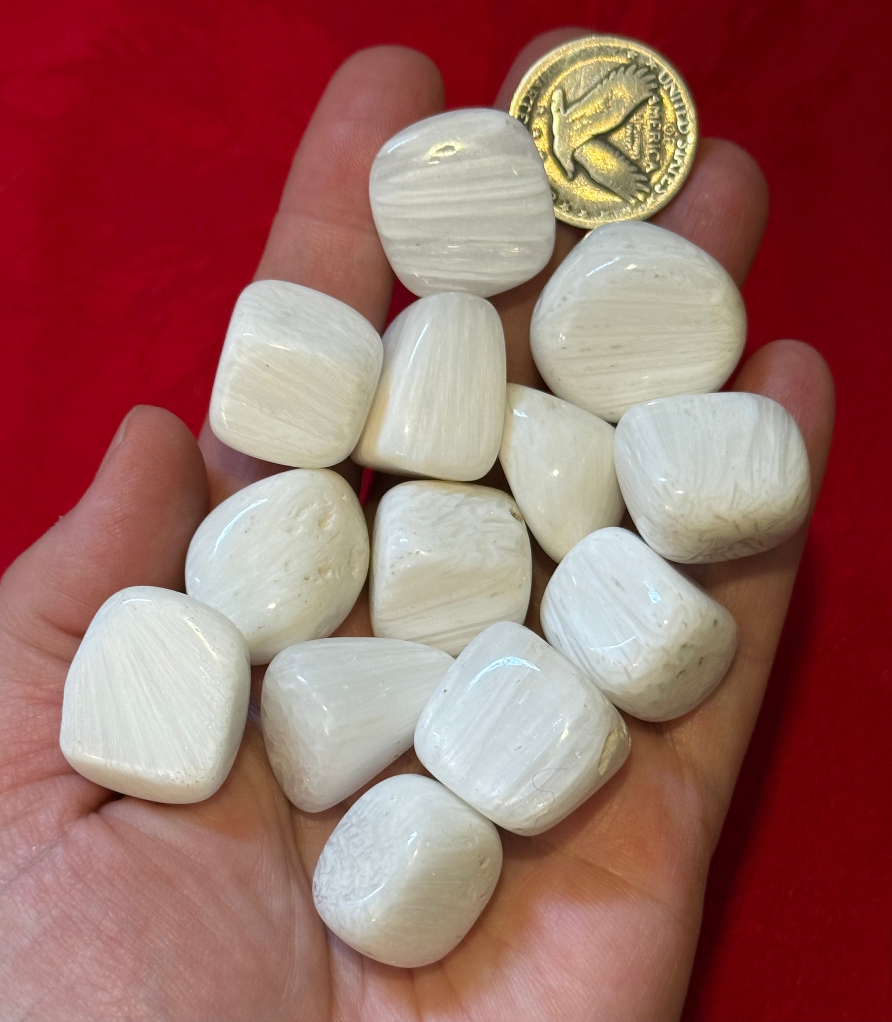 Scolecite Tumbled Polished Stone