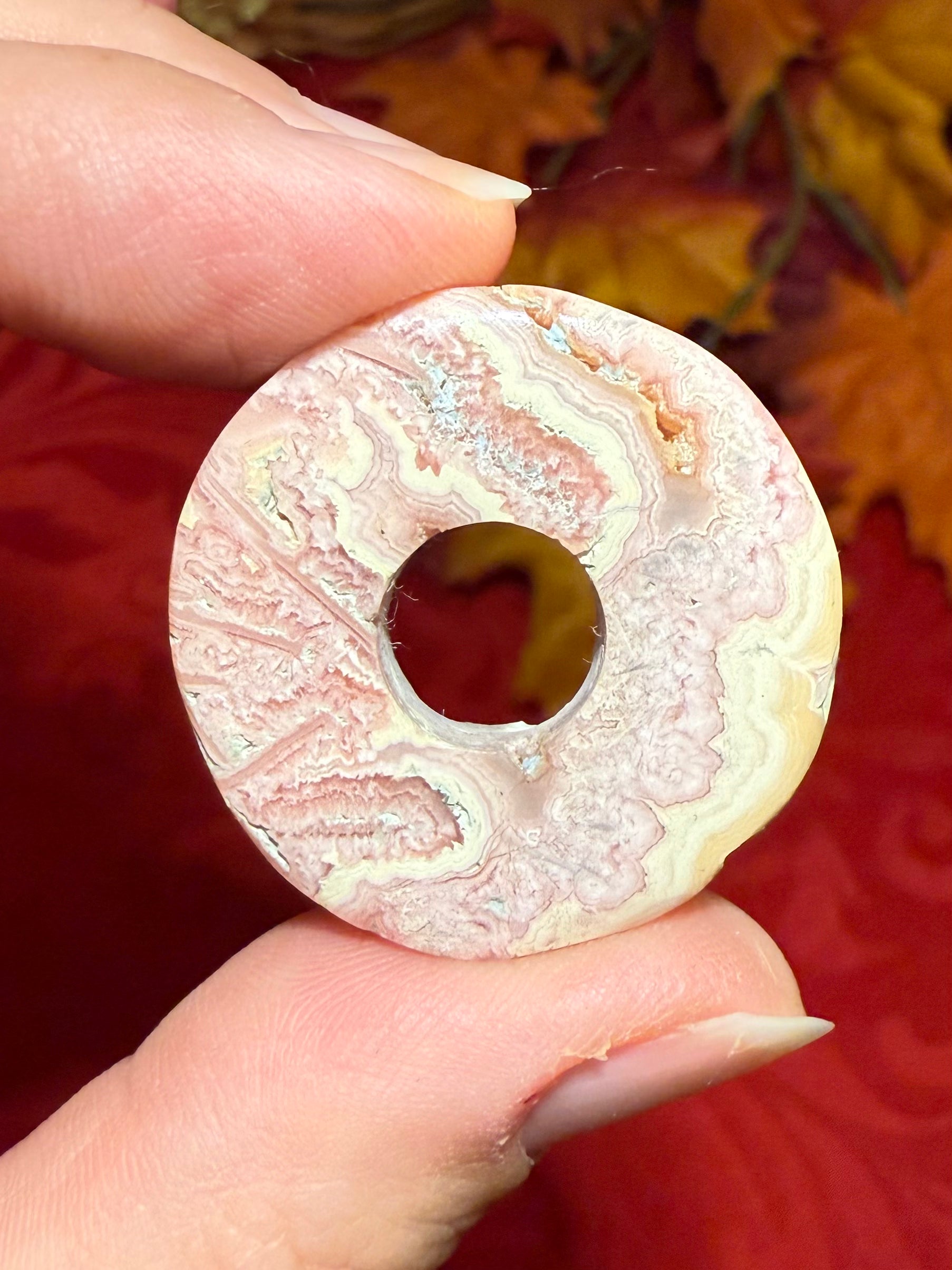 30mm 15g Rhodochrosite Donut : Great Sphere Holder