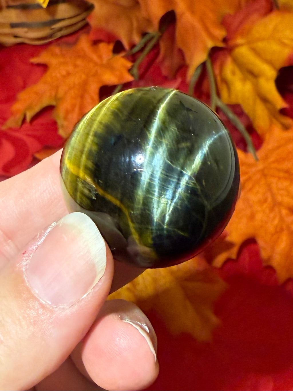 33mm Blue Tigerseye Sphere
