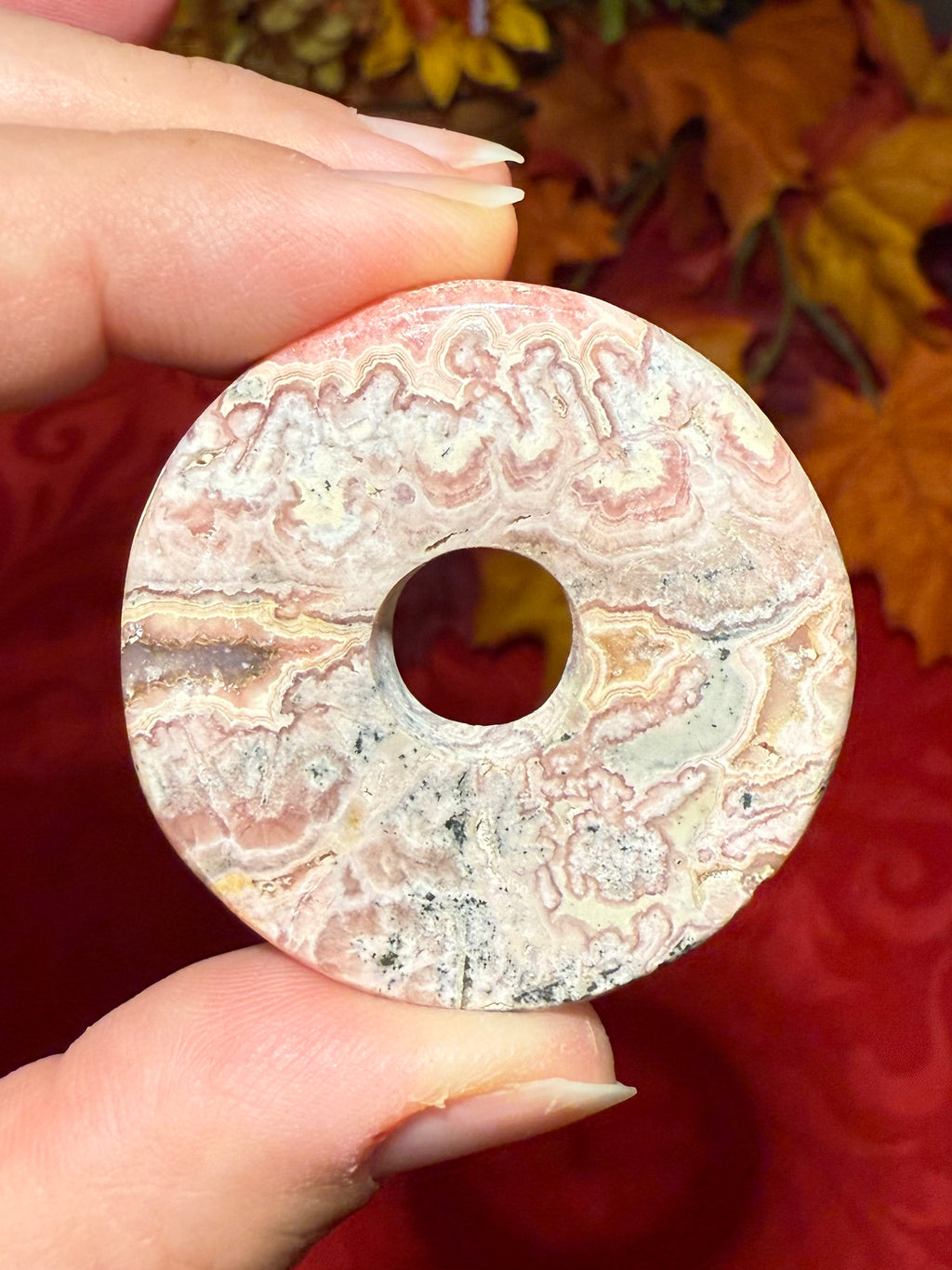 42mm 27g Rhodochrosite Donut : Great Sphere Holder