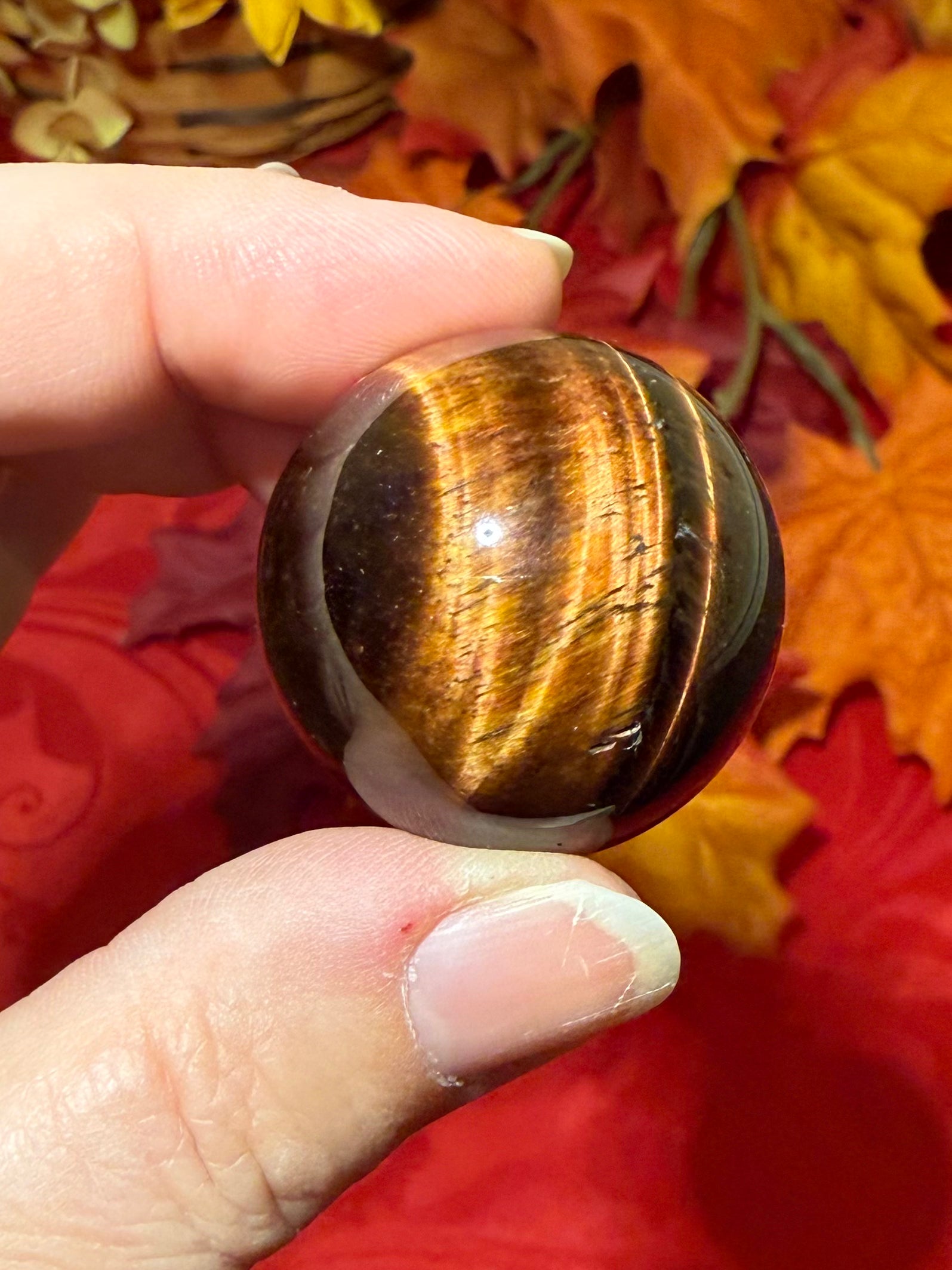 31mm Red Tigerseye Sphere