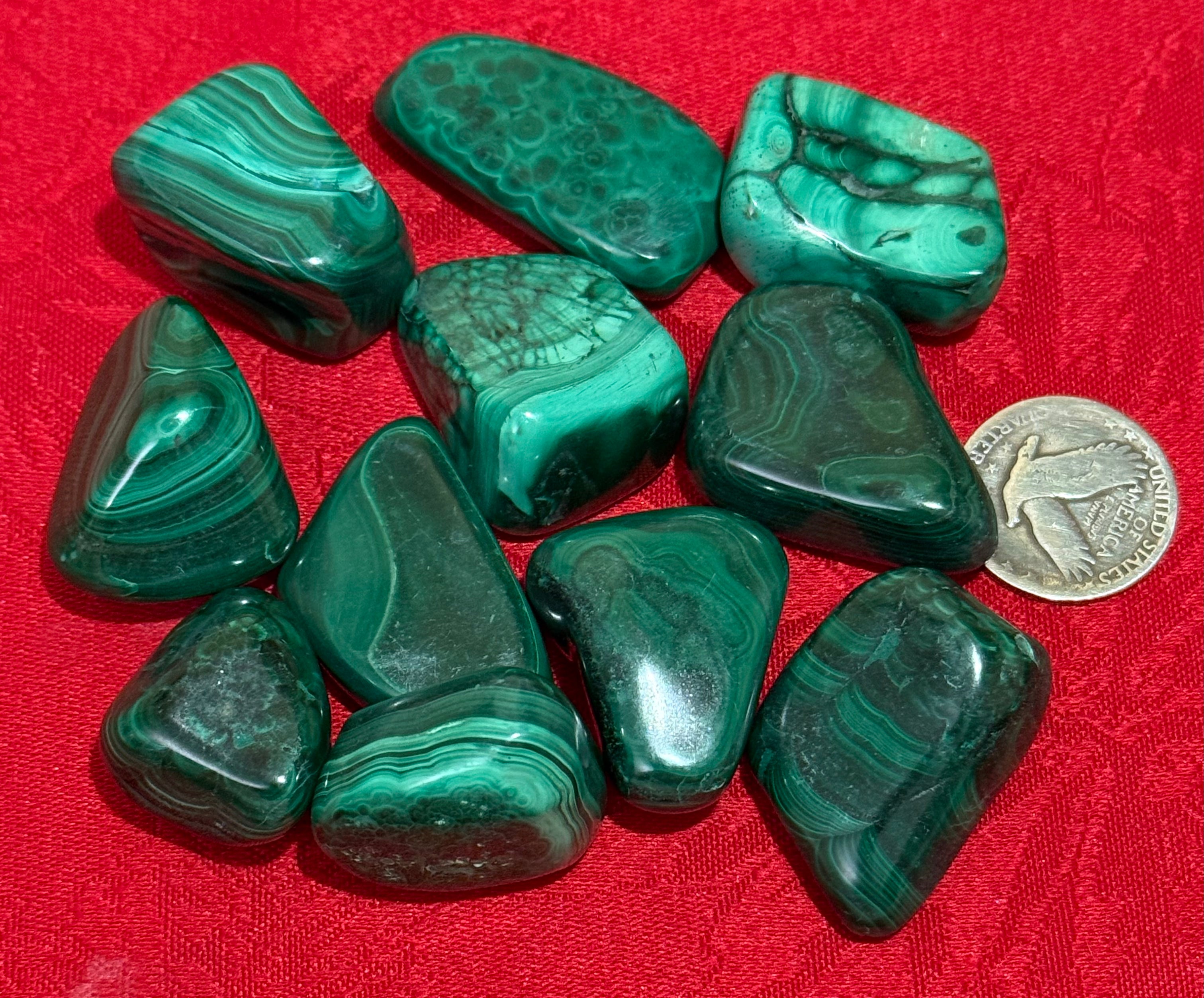 Malachite Tumbled Polished Stone