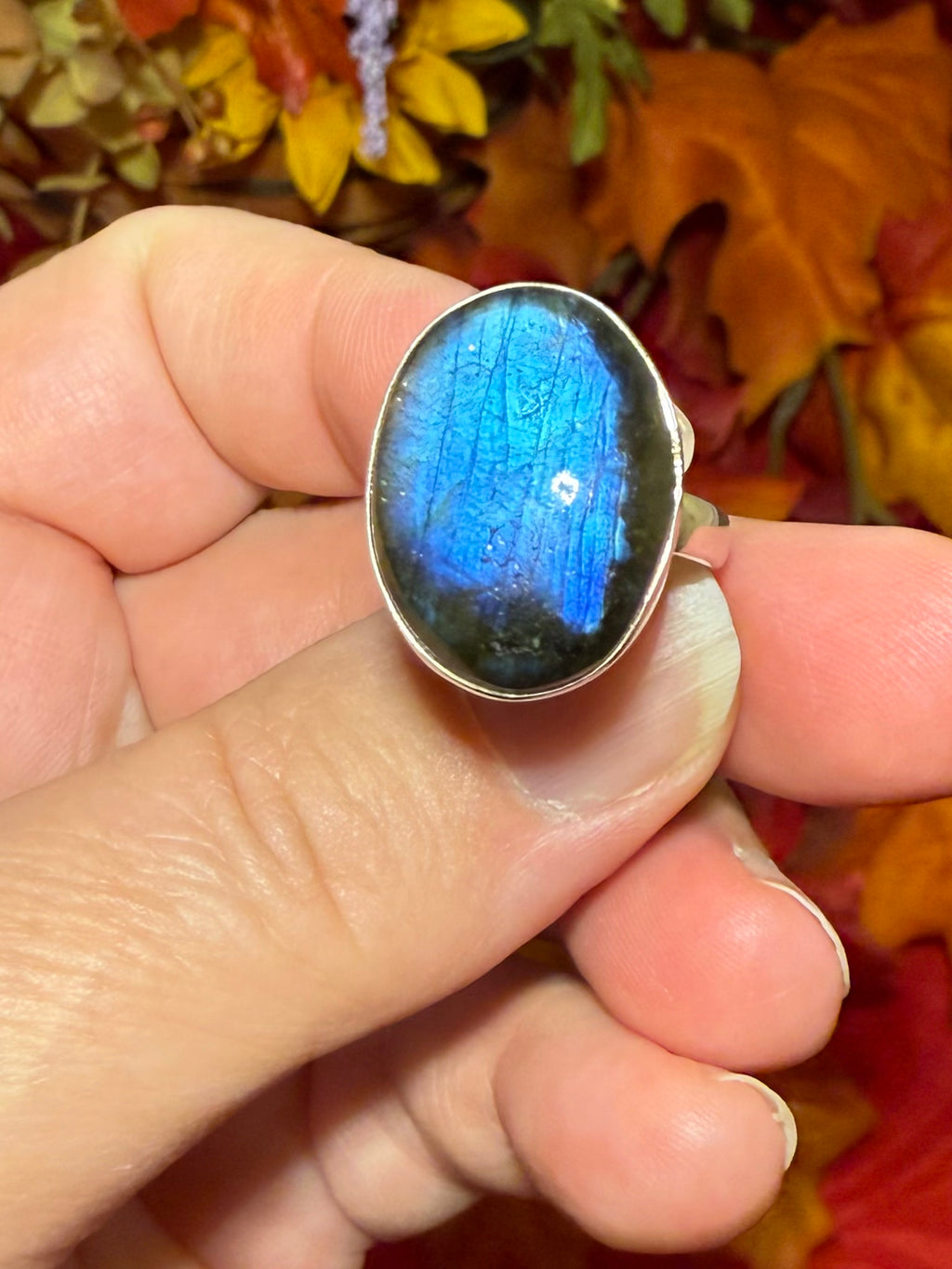 Labradorite Sterling Silver Ring, size 7