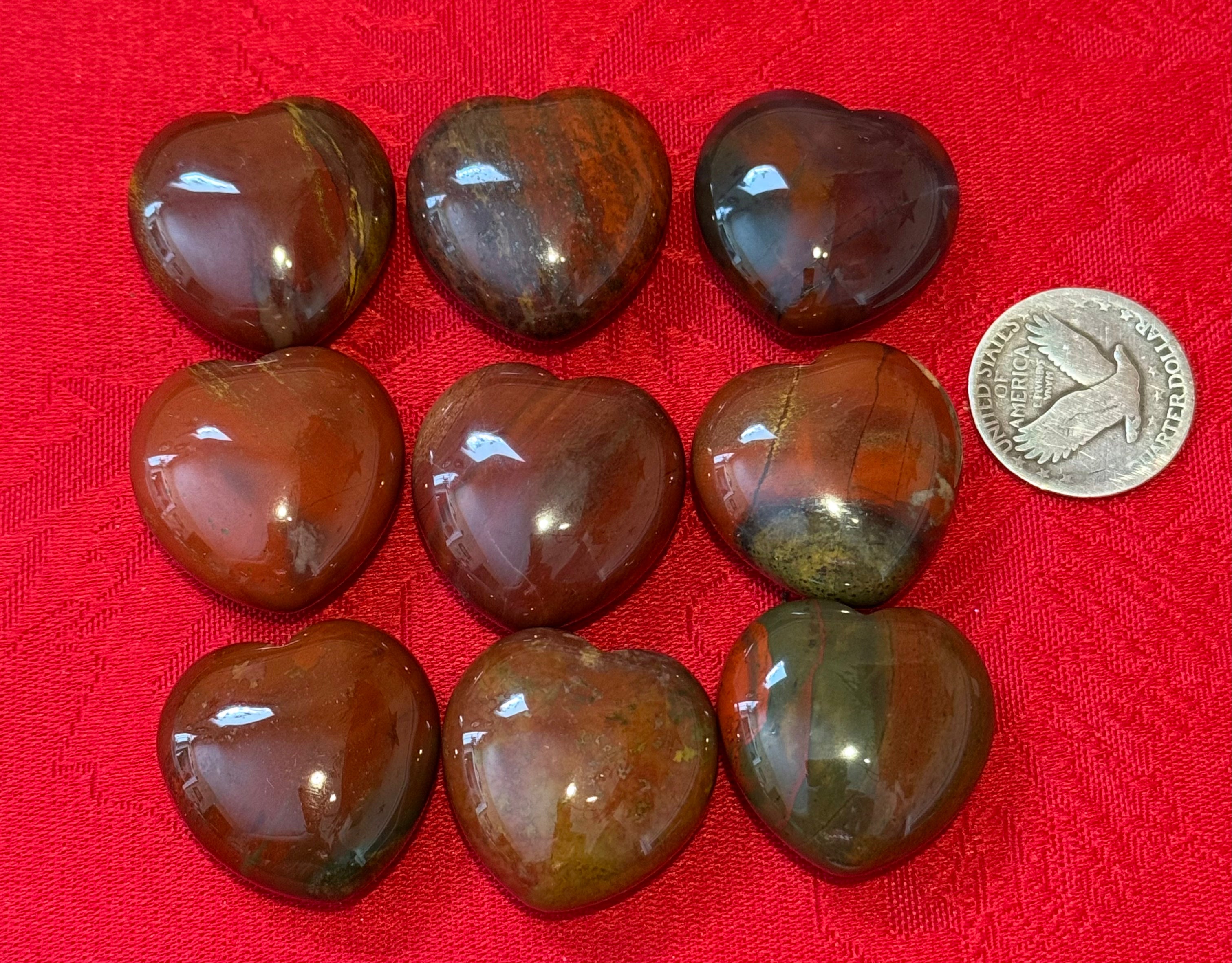 Bloodstone Carved Polished Heart Stone
