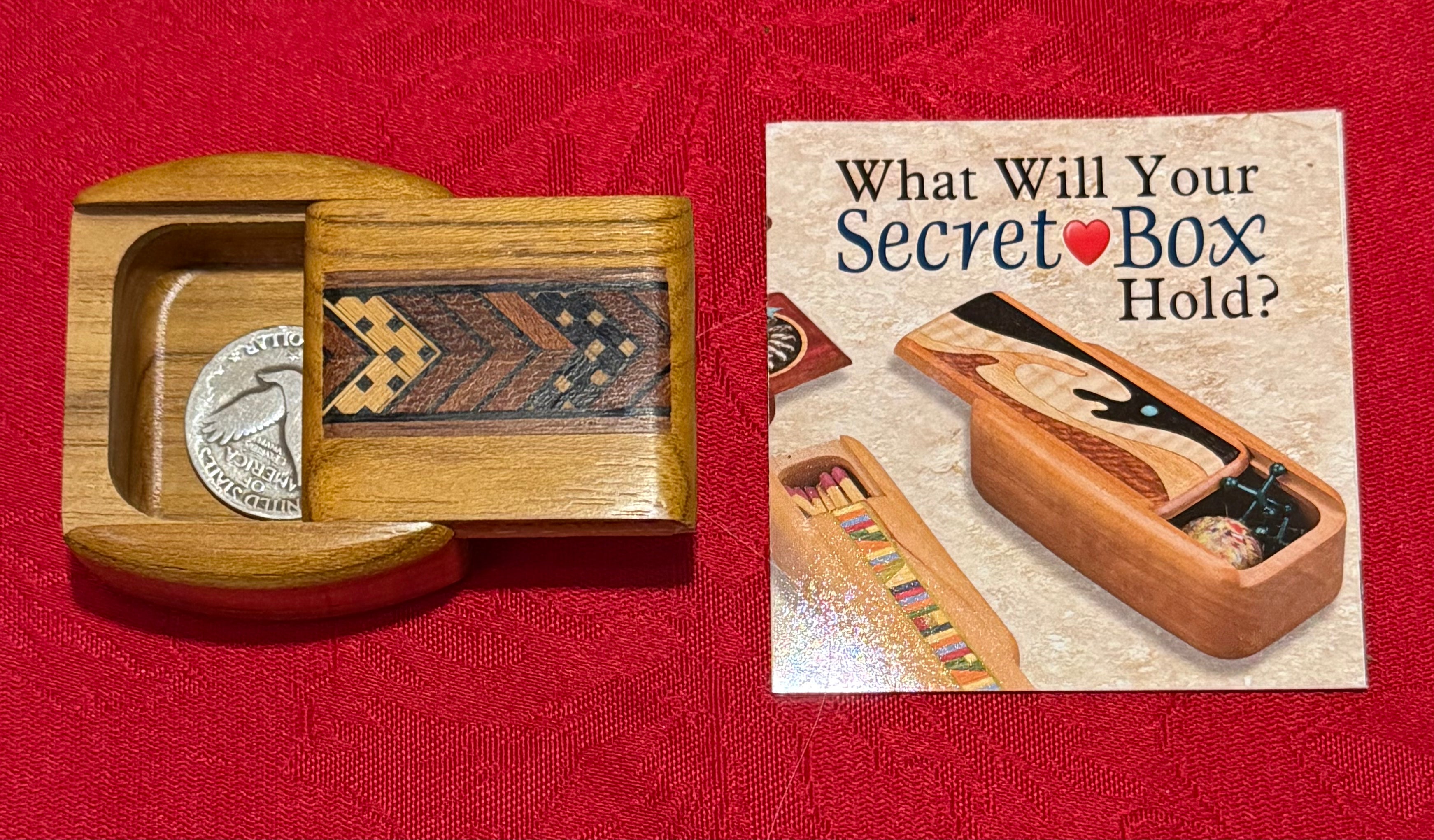 Inlaid Wood Secret Box