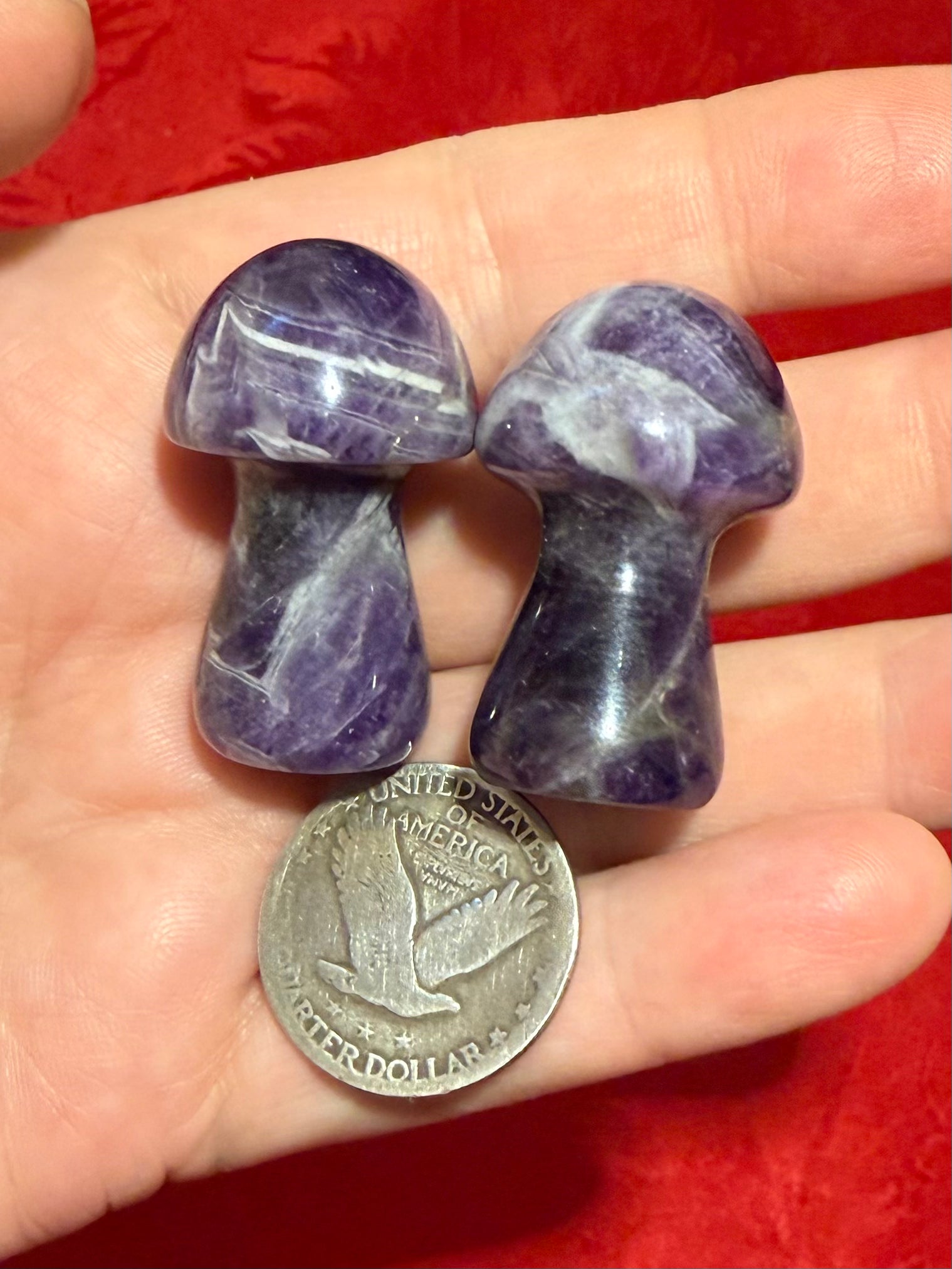 35mm Amethyst Carved Mushroom