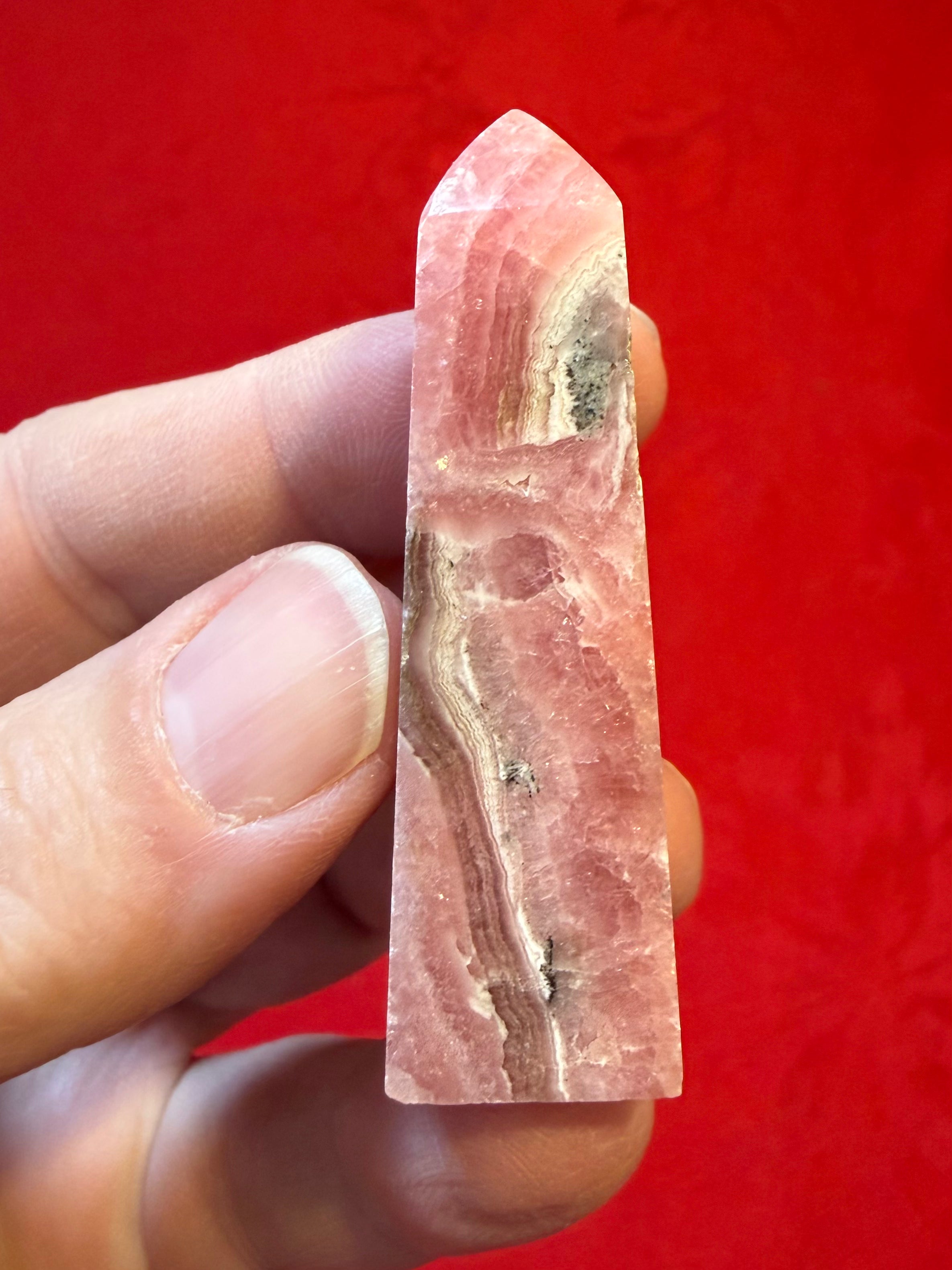 2-1/8” Rhodochrosite Obelisk Standing Point