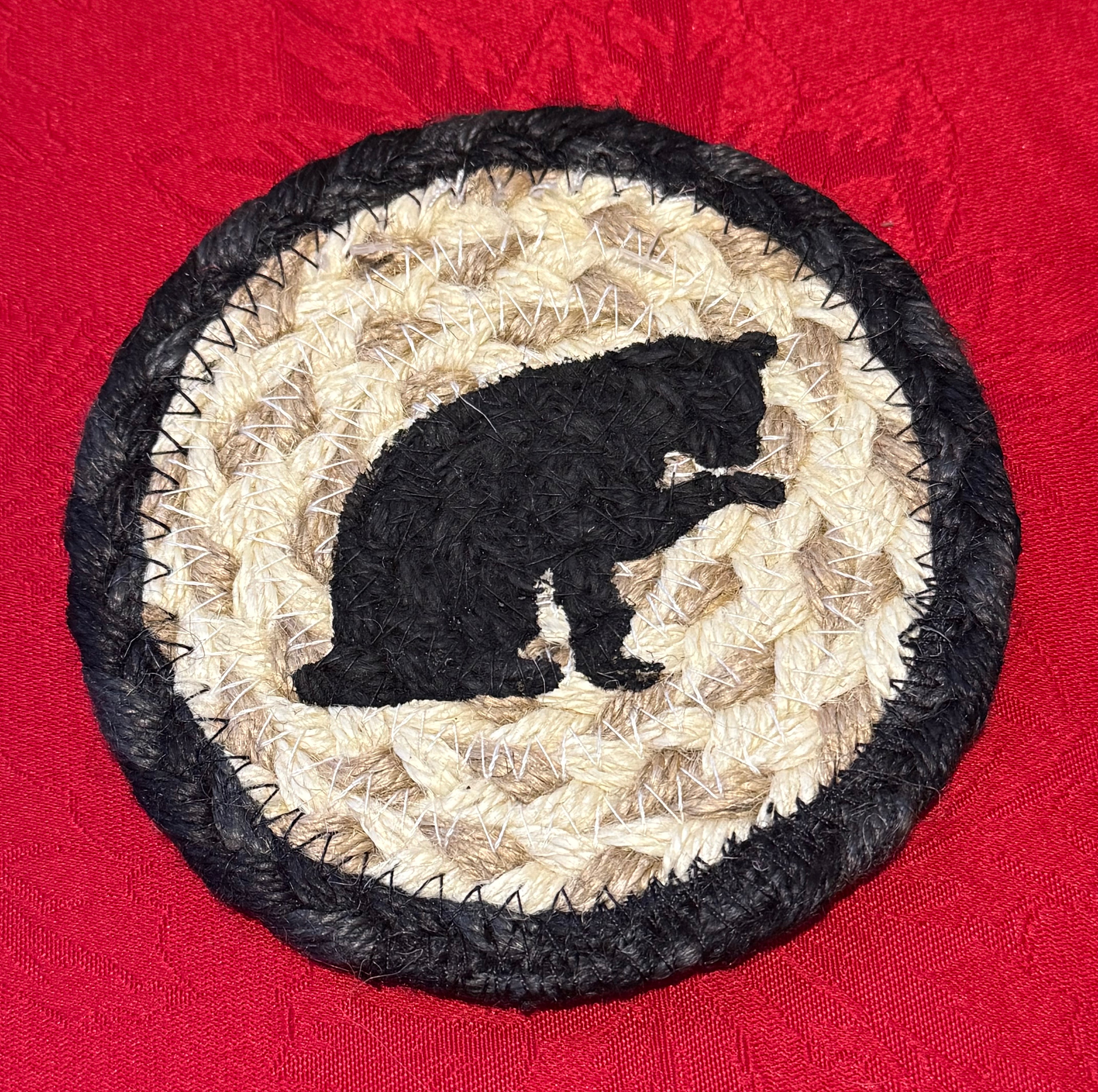 5” Natural Jute Braided Rug Grooming Cat Coaster