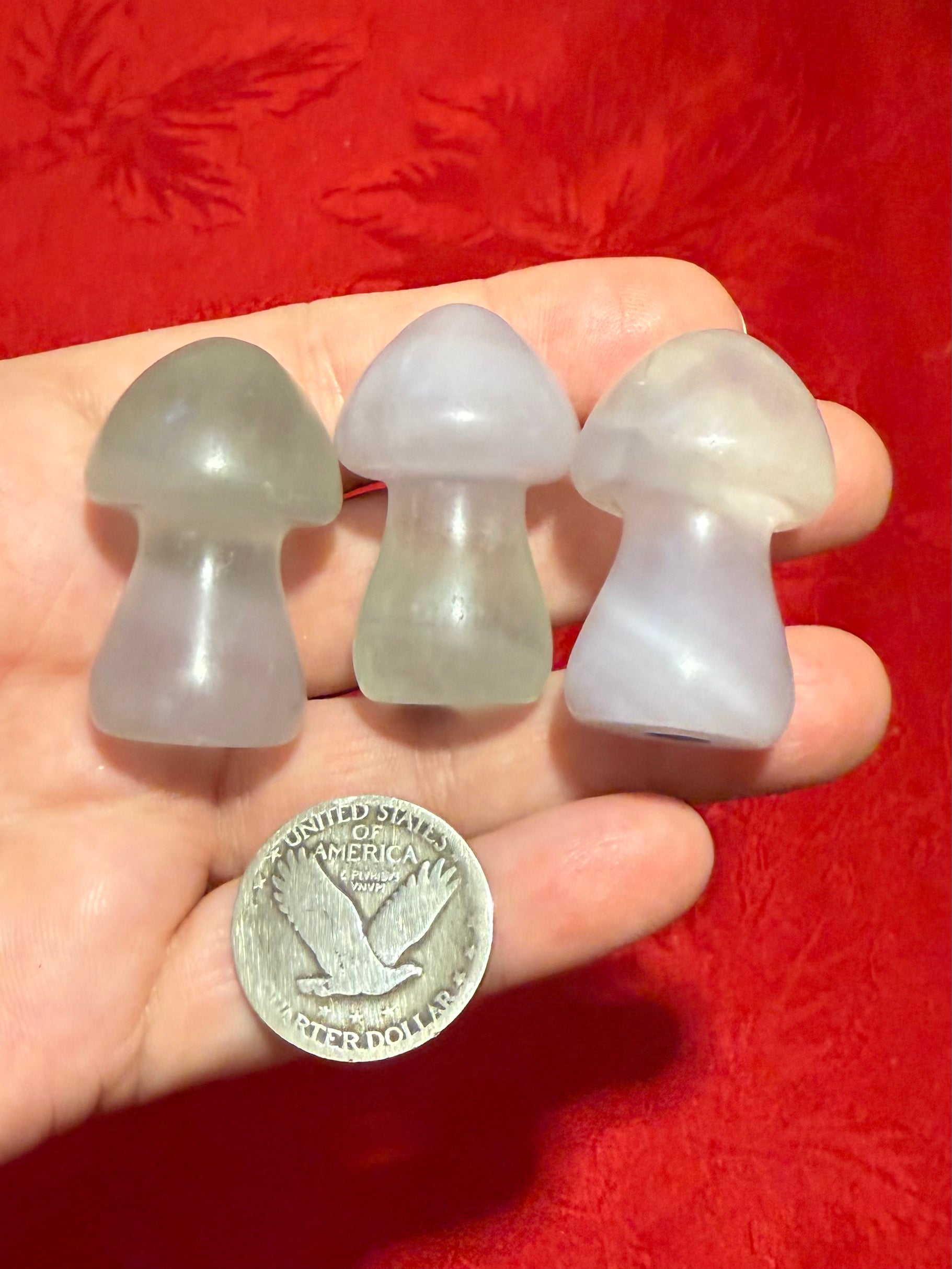Rainbow Fluorite Carved Mushroom