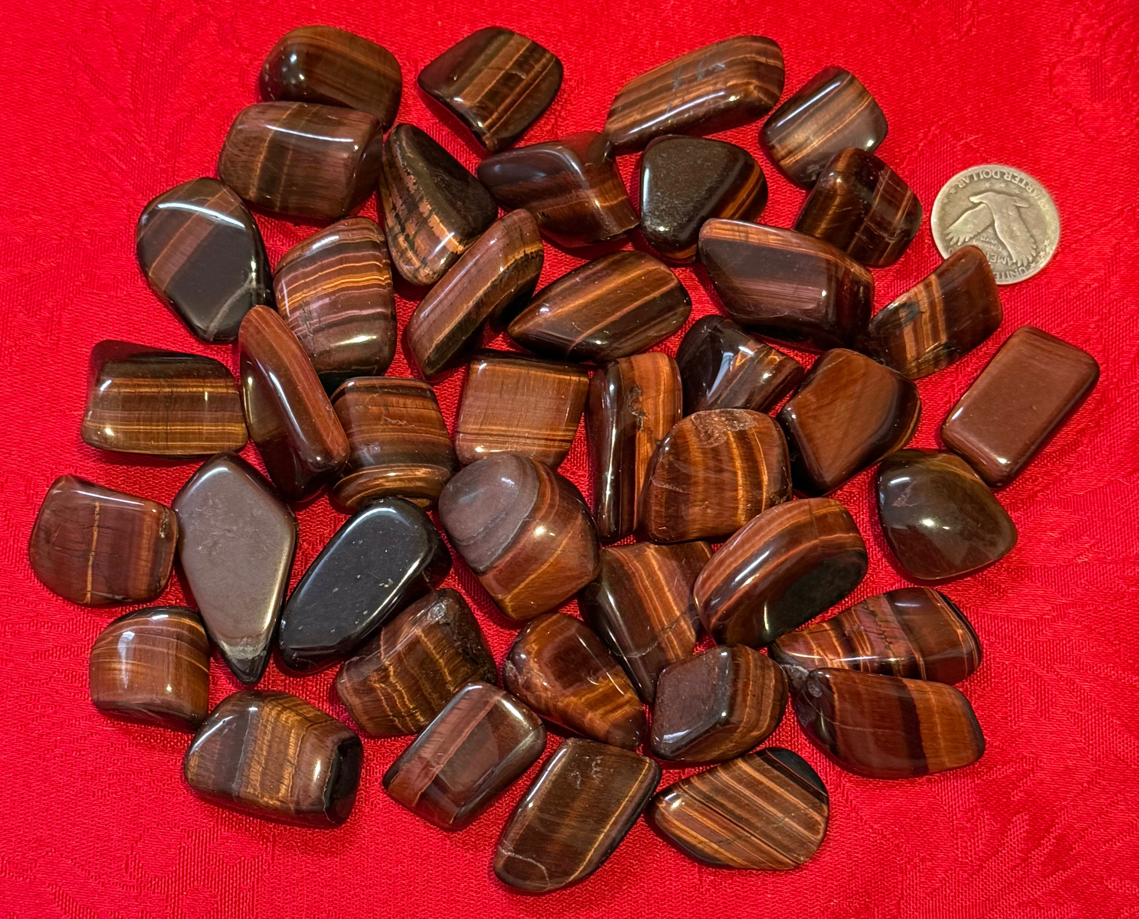 Red Tigerseye Tumbled Polished Stone