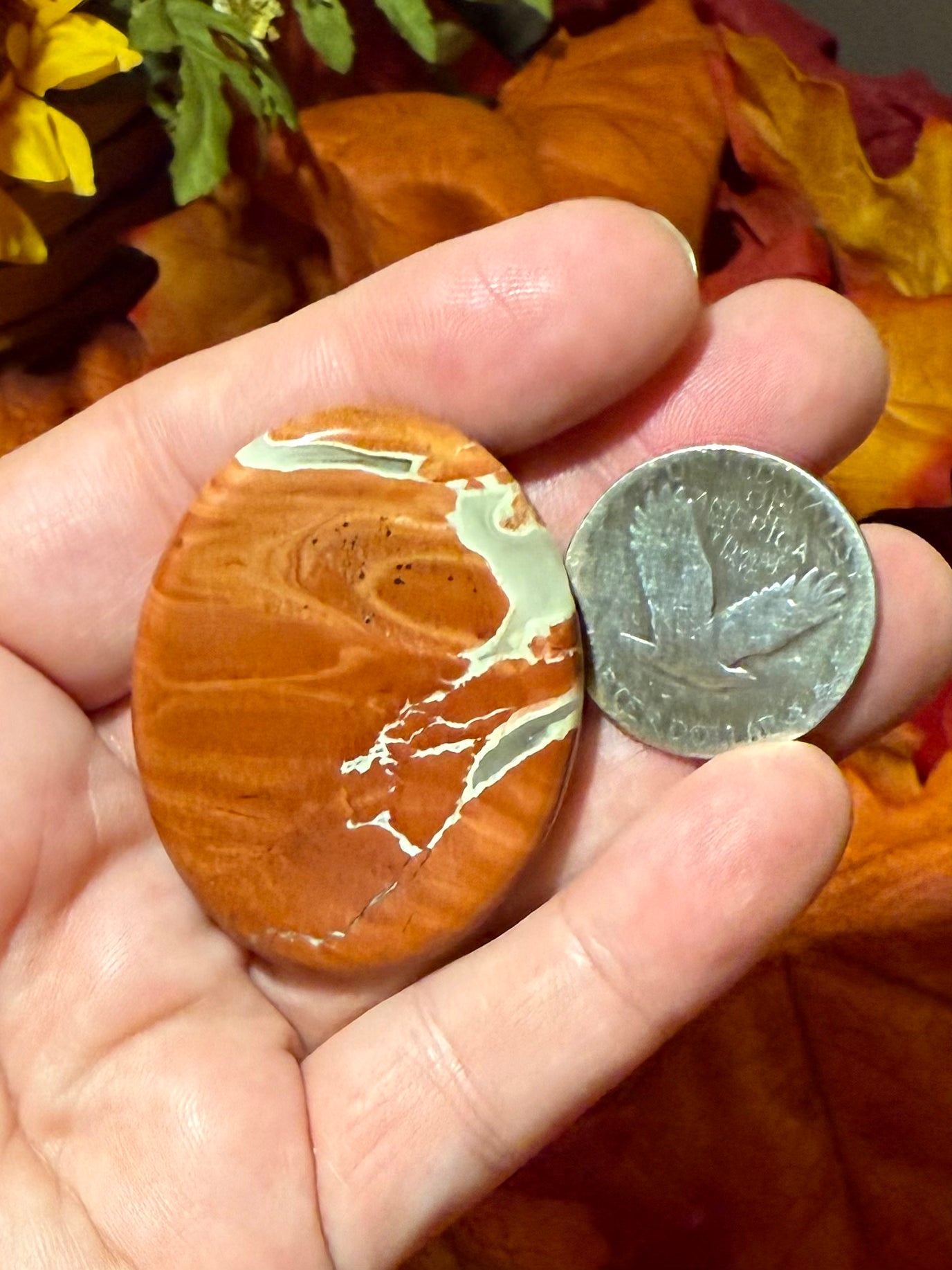 45mm Red Jasper Worry Stone