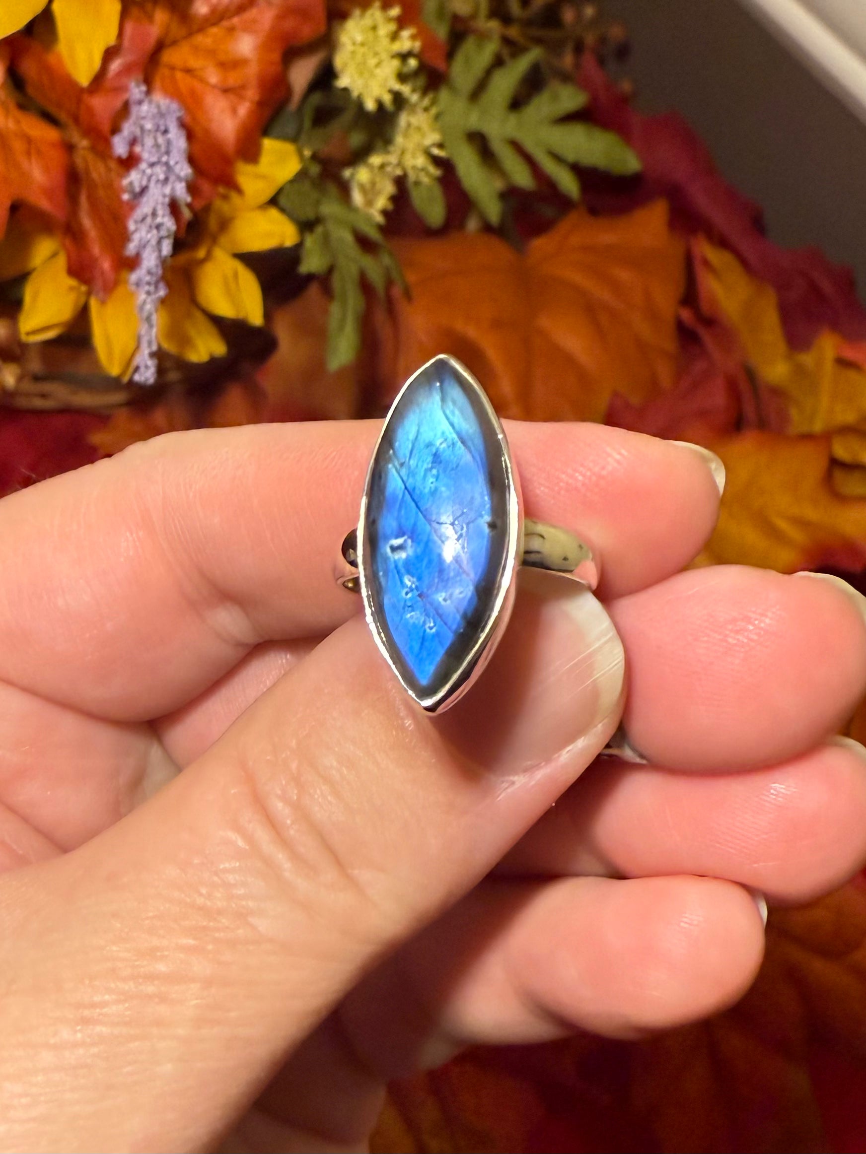 Labradorite Sterling Silver Ring, size 7