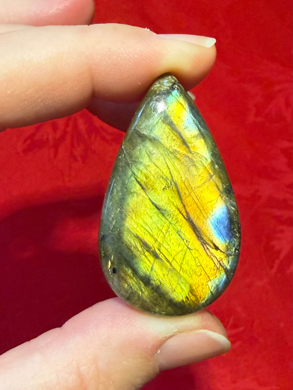 44mm Labradorite Tear Drop Cabochon