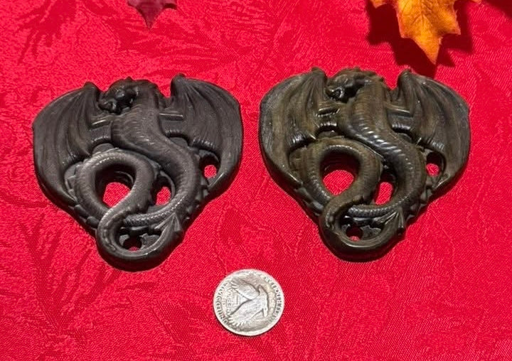 Silver & Gold Sheen Obsidian Dragon