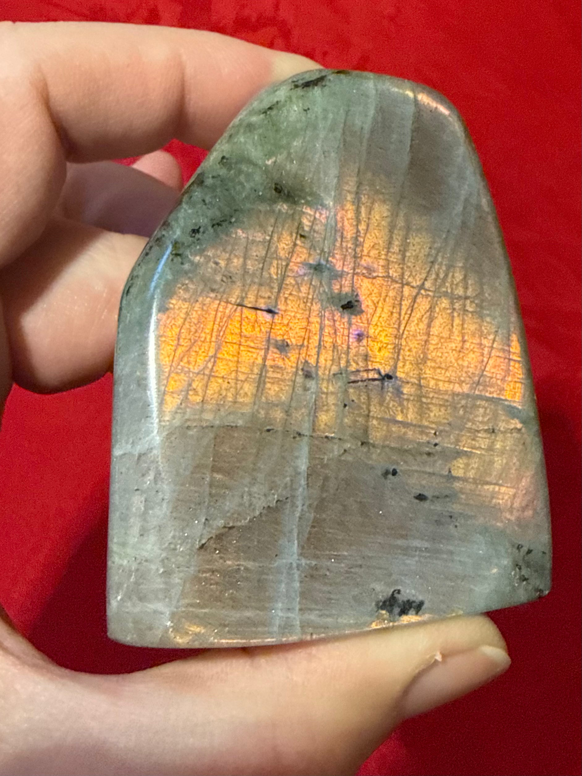 2.5” Purple & Orange Labradorite Polished Freestander