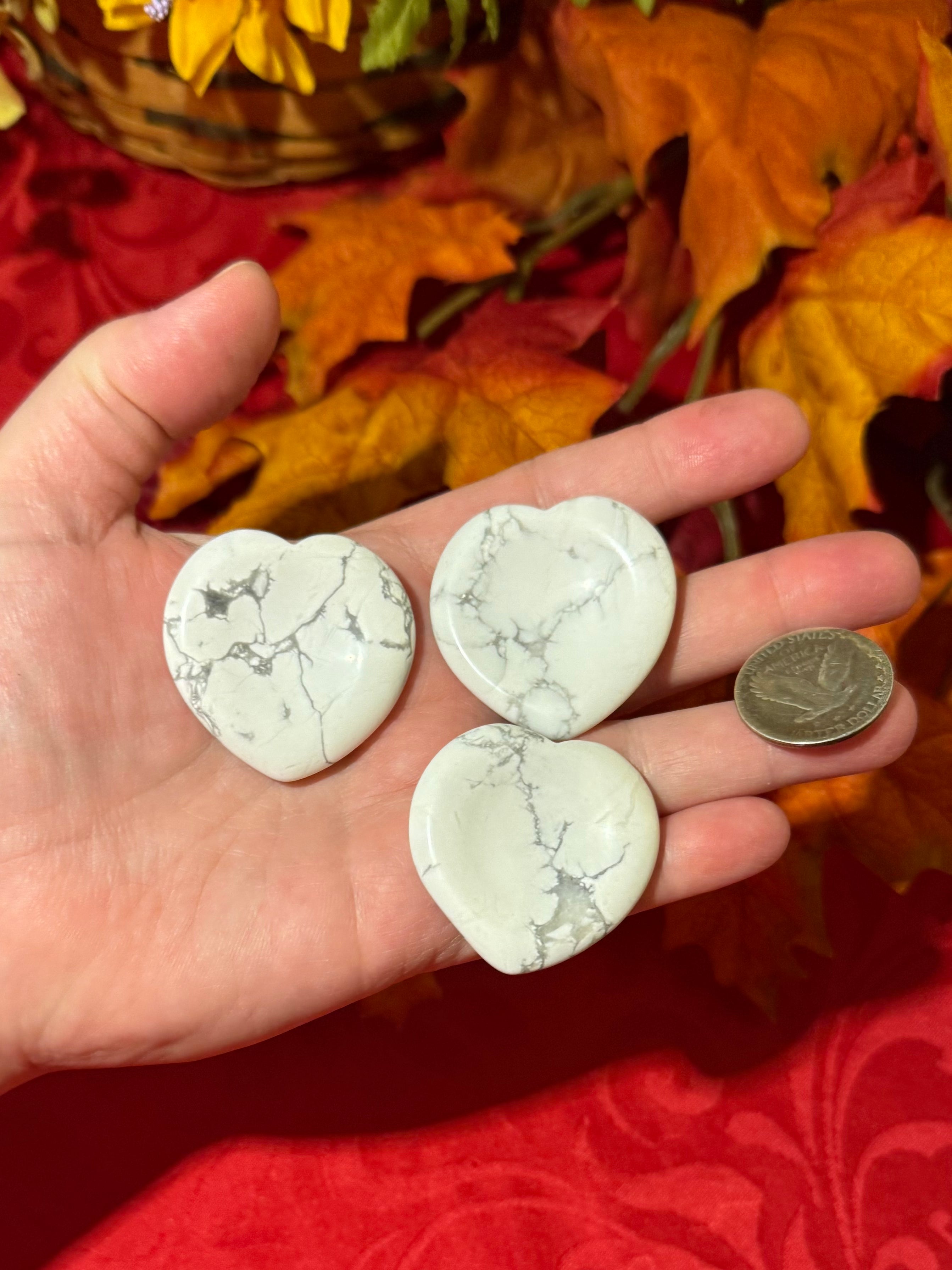 Howlite Heart Worry Stone