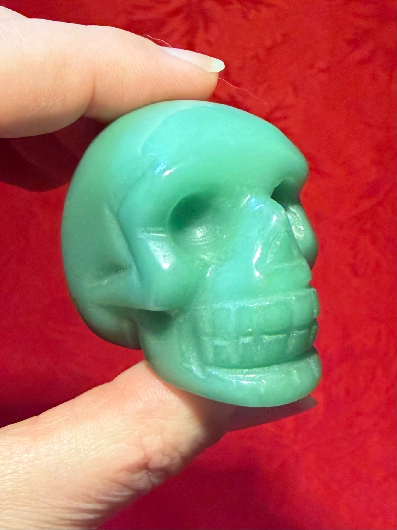2” Green Aventurine Skull