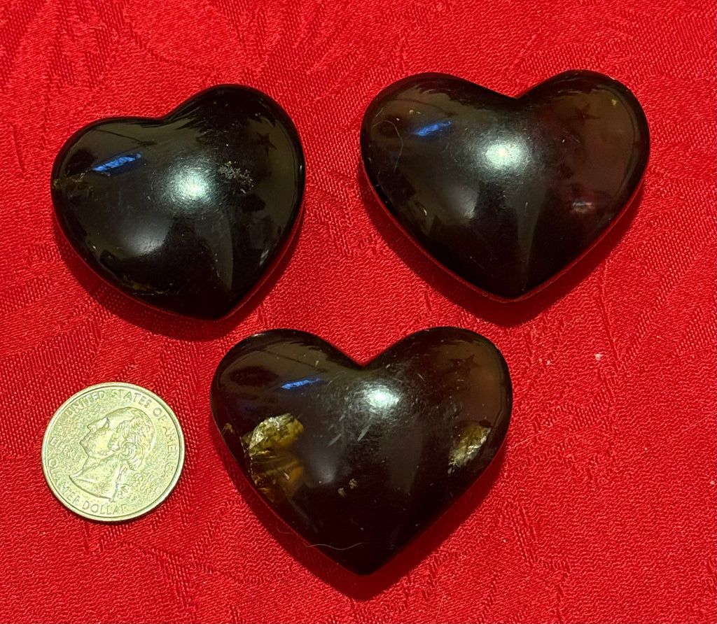 44-49mm Sumatran Blue Amber Heart