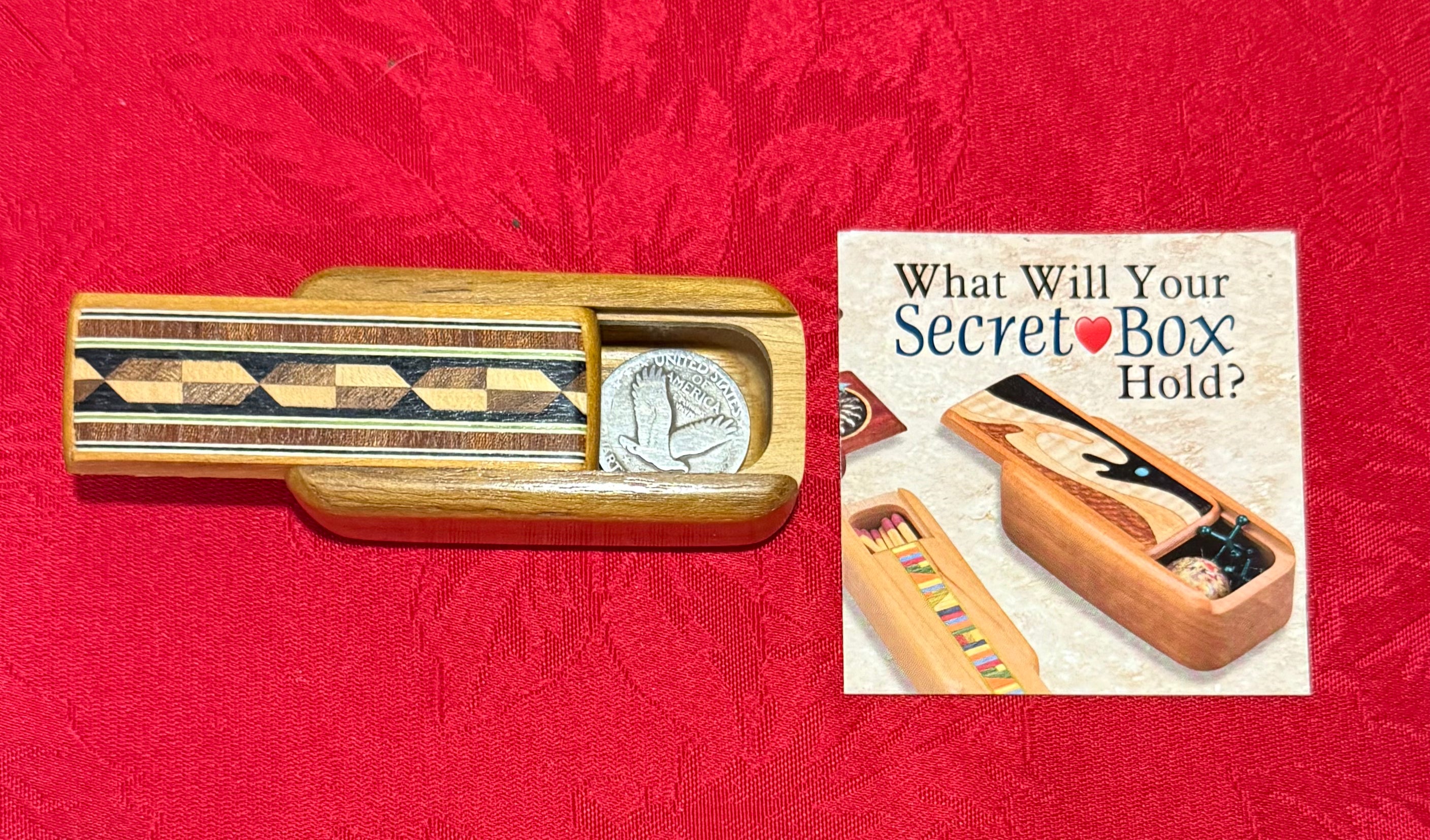 Inlaid Wood Secret Box