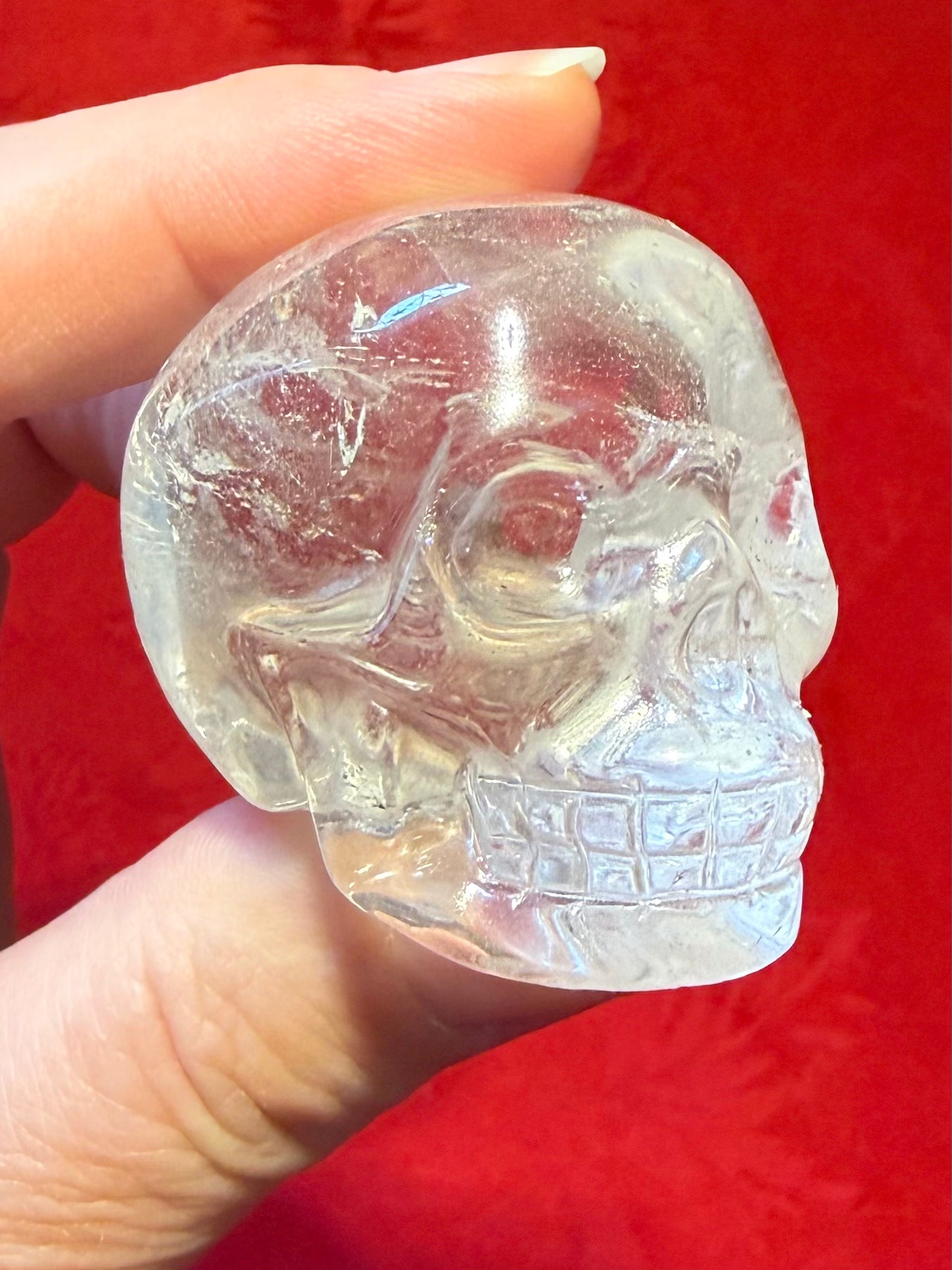 1.75” Clear Quartz Crystal Skull