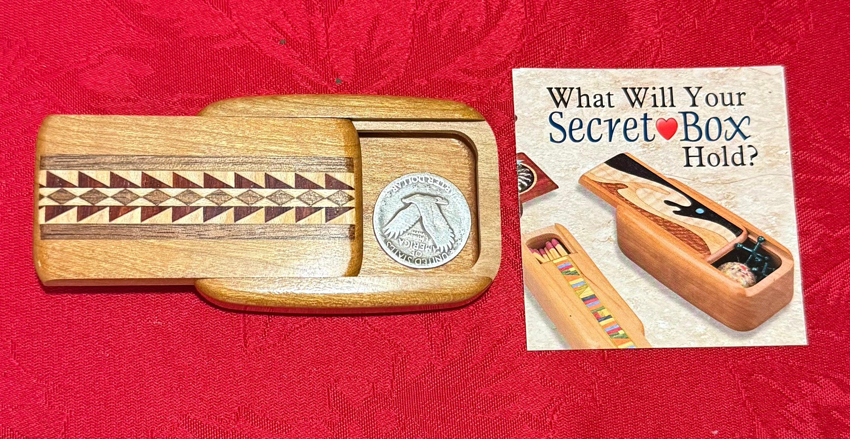 Inlaid Wood Secret Box