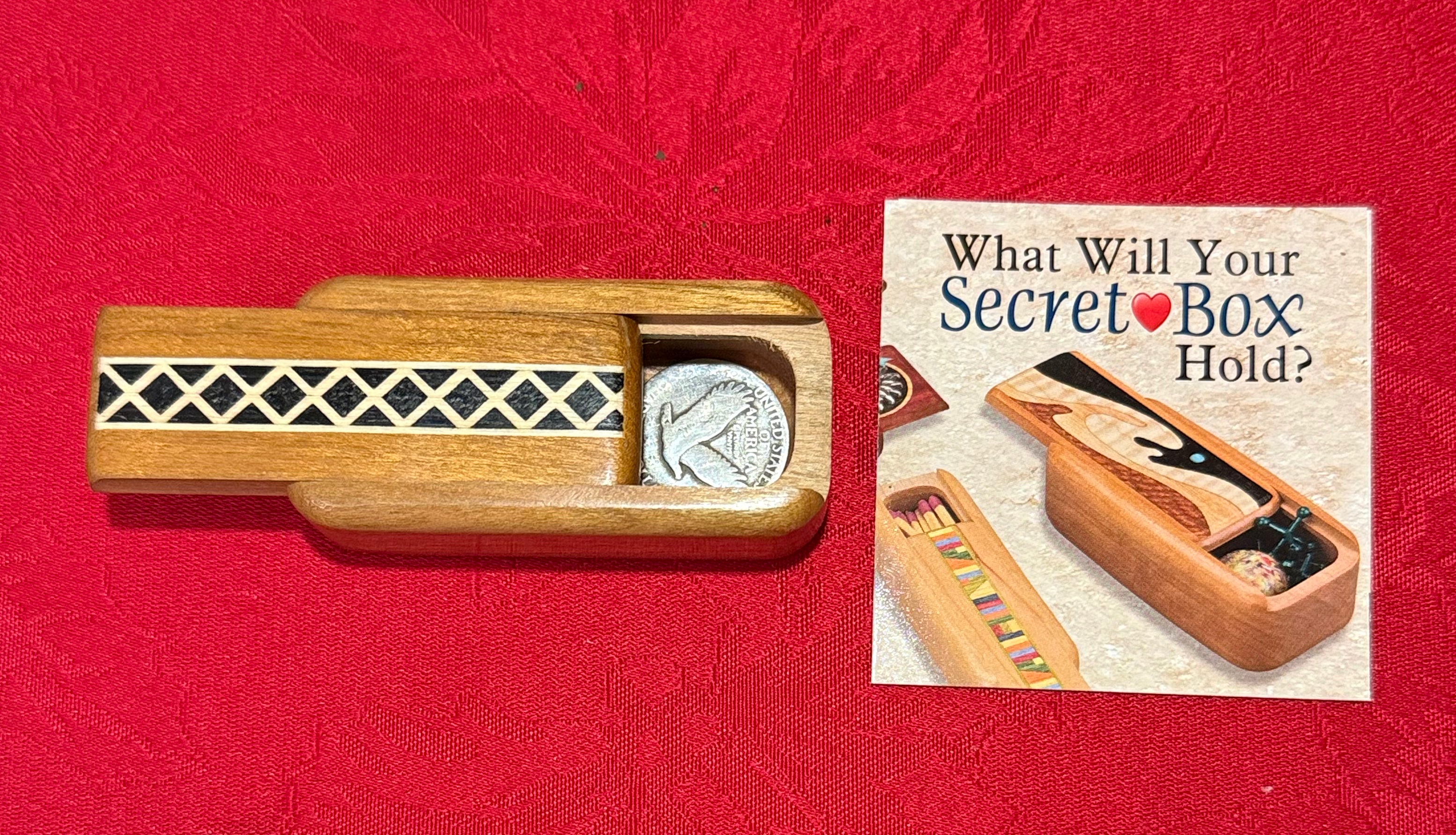 Inlaid Wood Secret Box