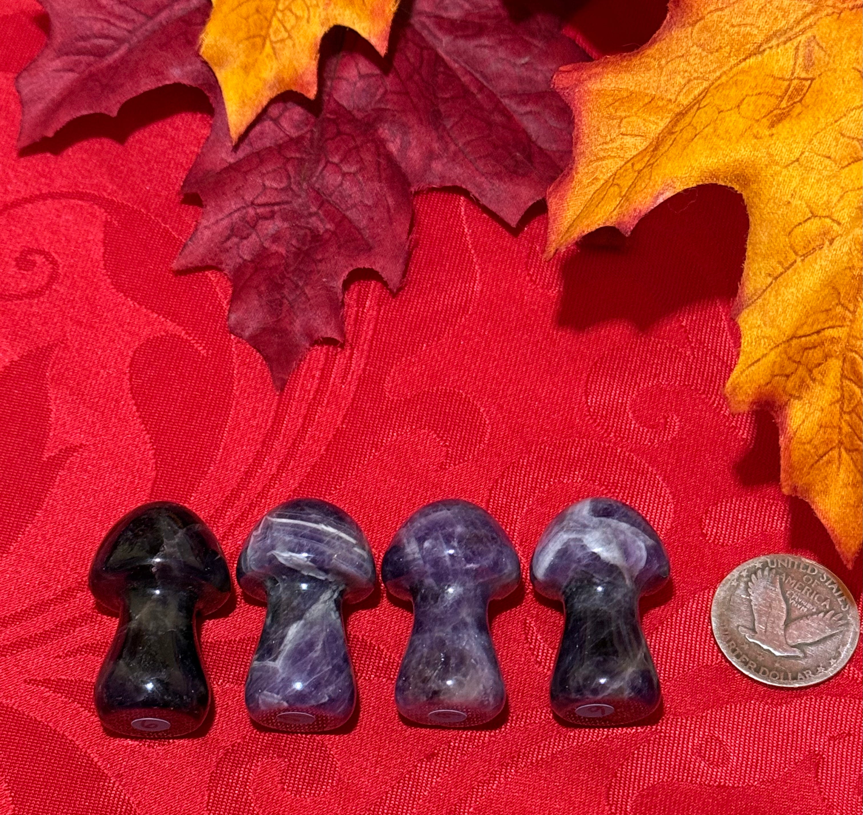 35mm Amethyst Carved Mushroom