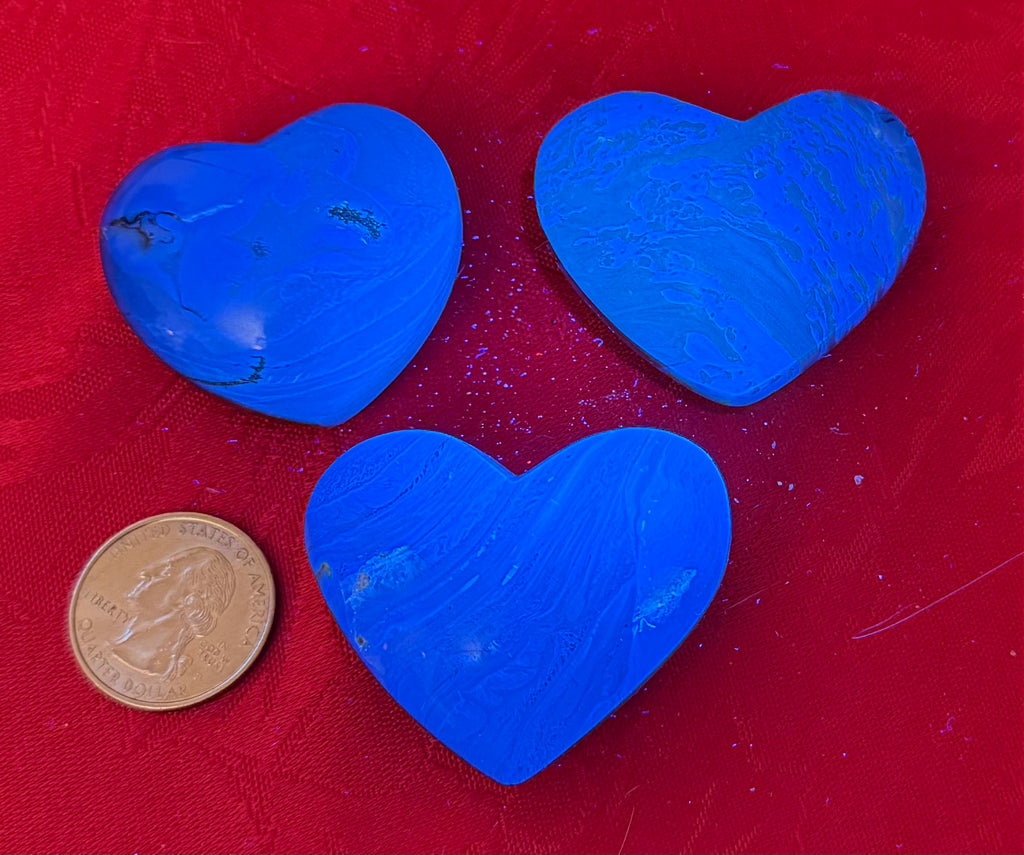 44-49mm Sumatran Blue Amber Heart