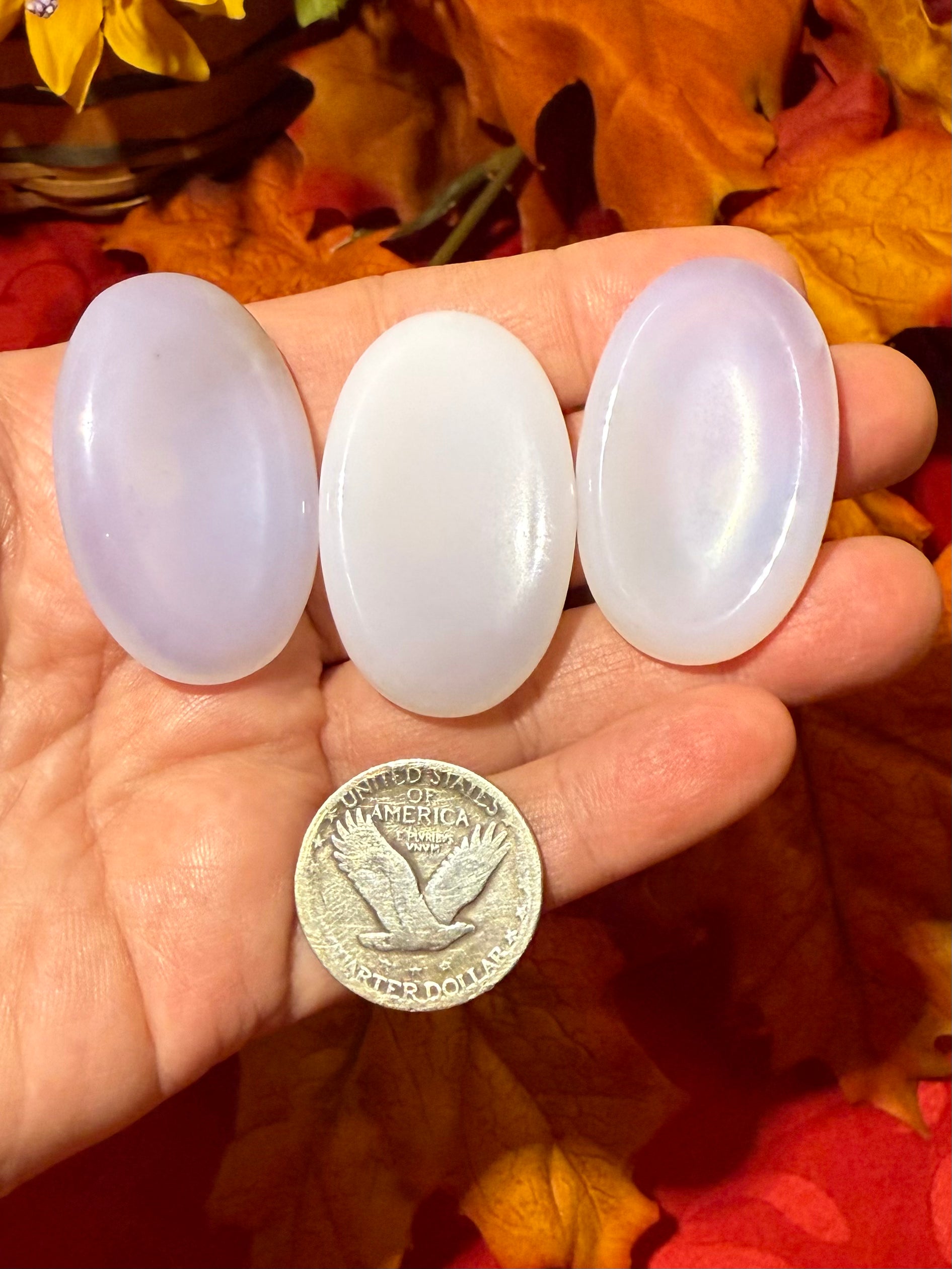 Blue Chalcedony Worry Stone