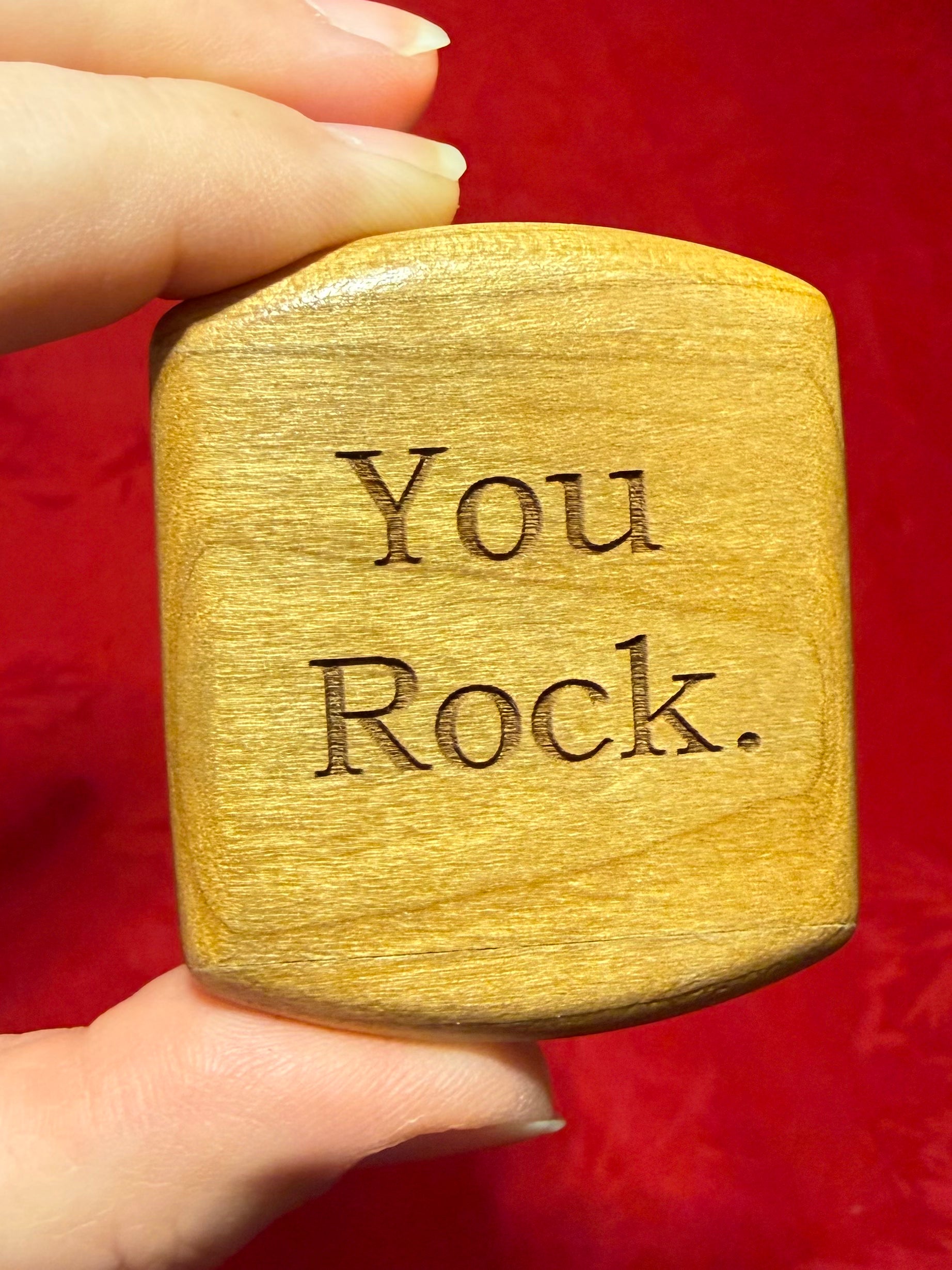 Wooden Secret Box “You Rock”