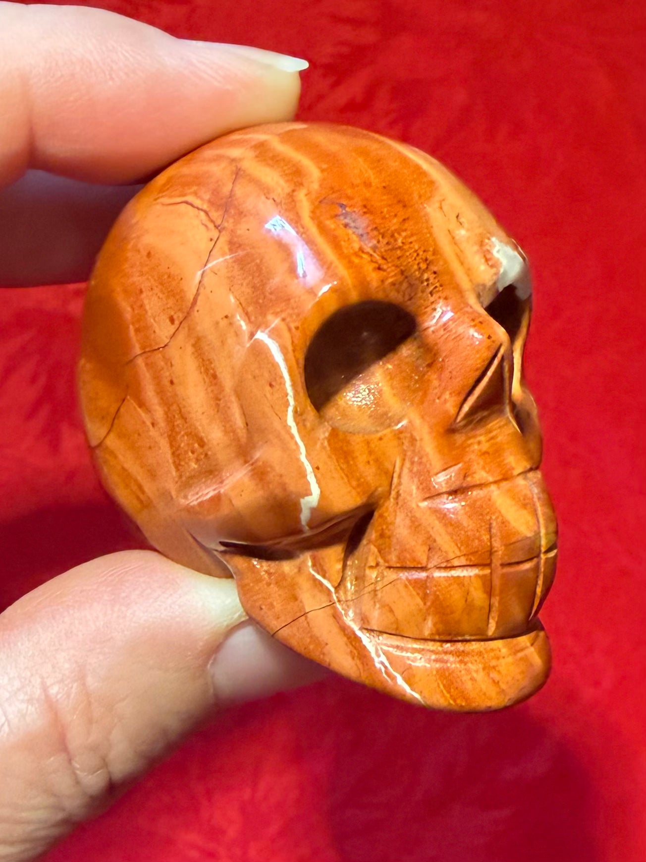 2” Red Jasper Skull