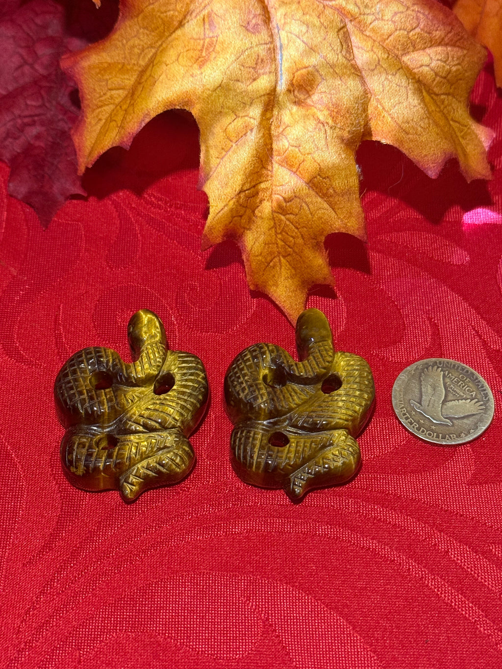 2” Tigerseye Carved Snake