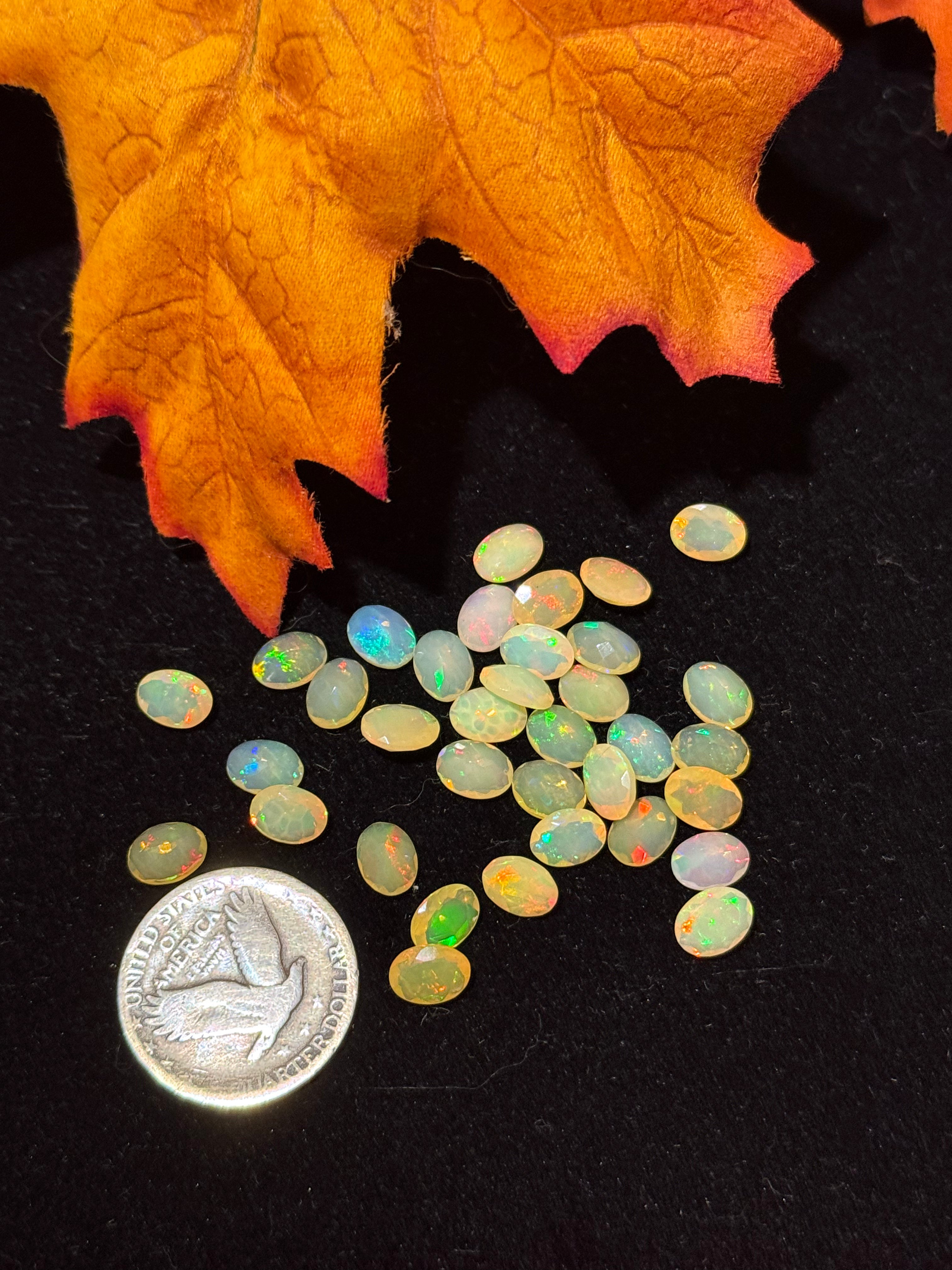 7mm Faceted Ethiopian Opal Gemstone