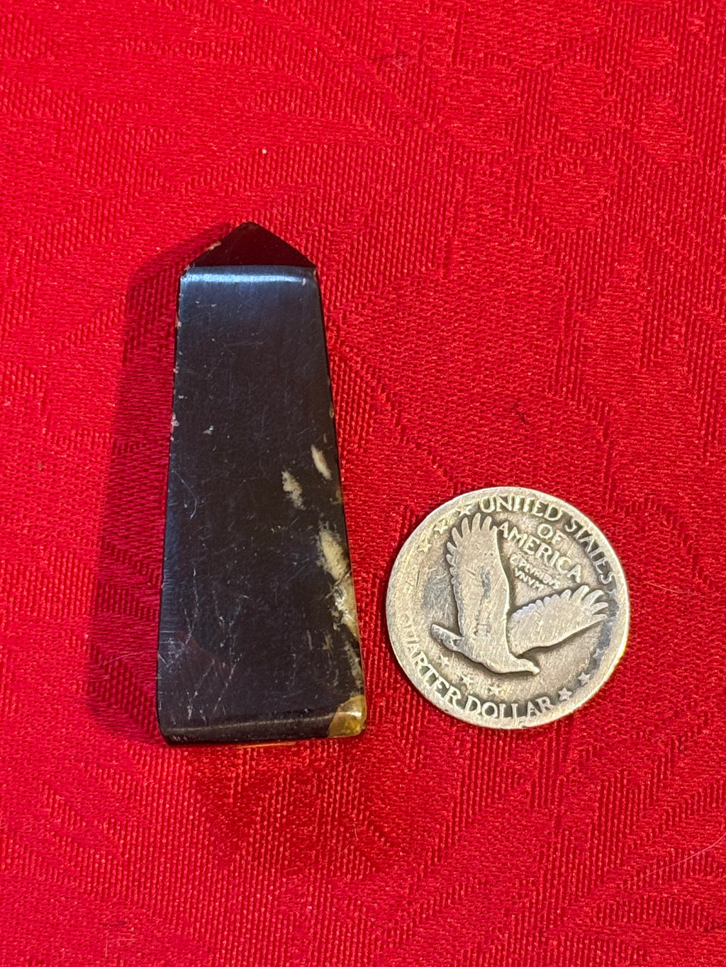 2” Sumatran Blue Amber Obelisk Standing Point
