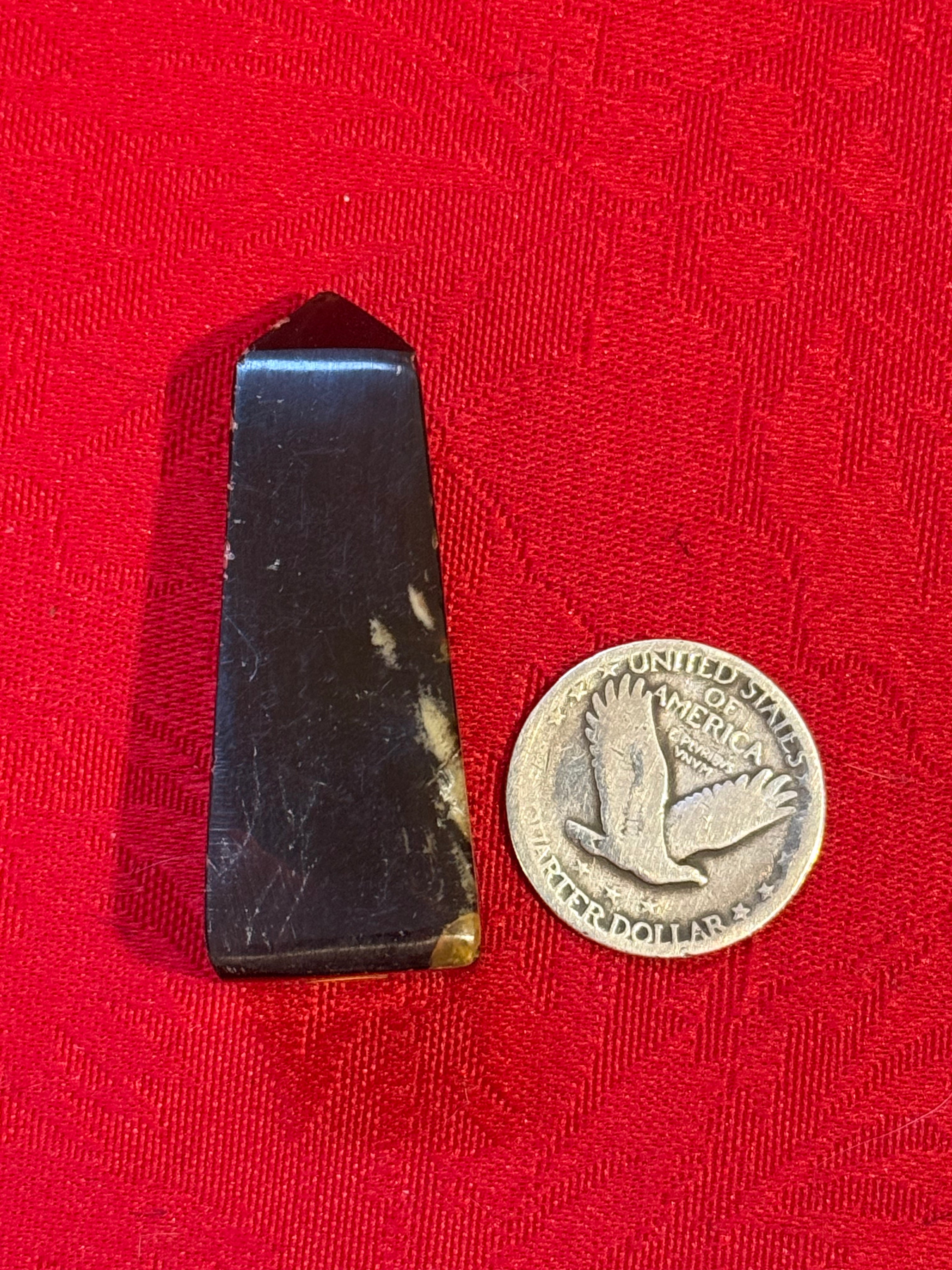 2” Sumatran Blue Amber Obelisk Standing Point