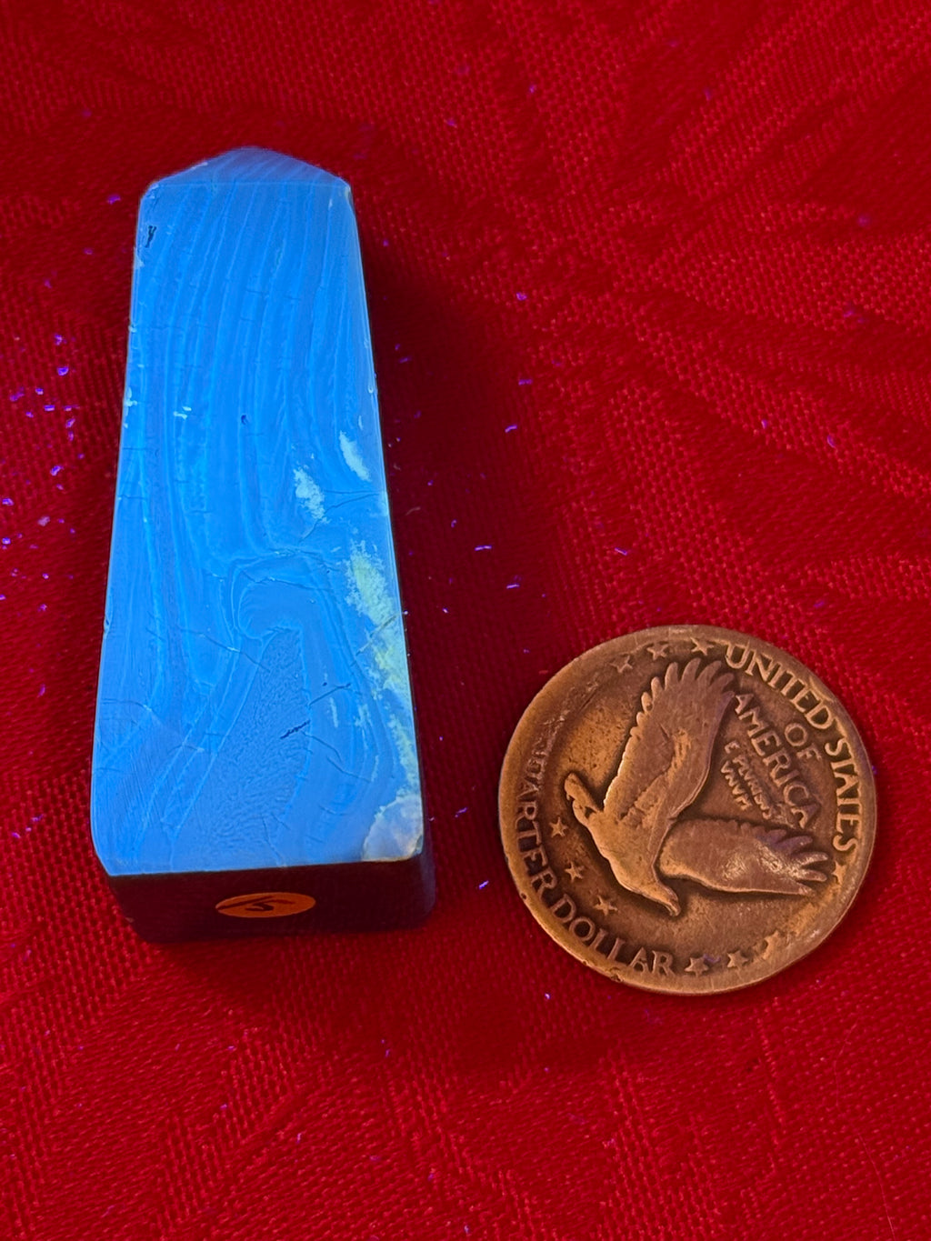 2” Sumatran Blue Amber Obelisk Standing Point