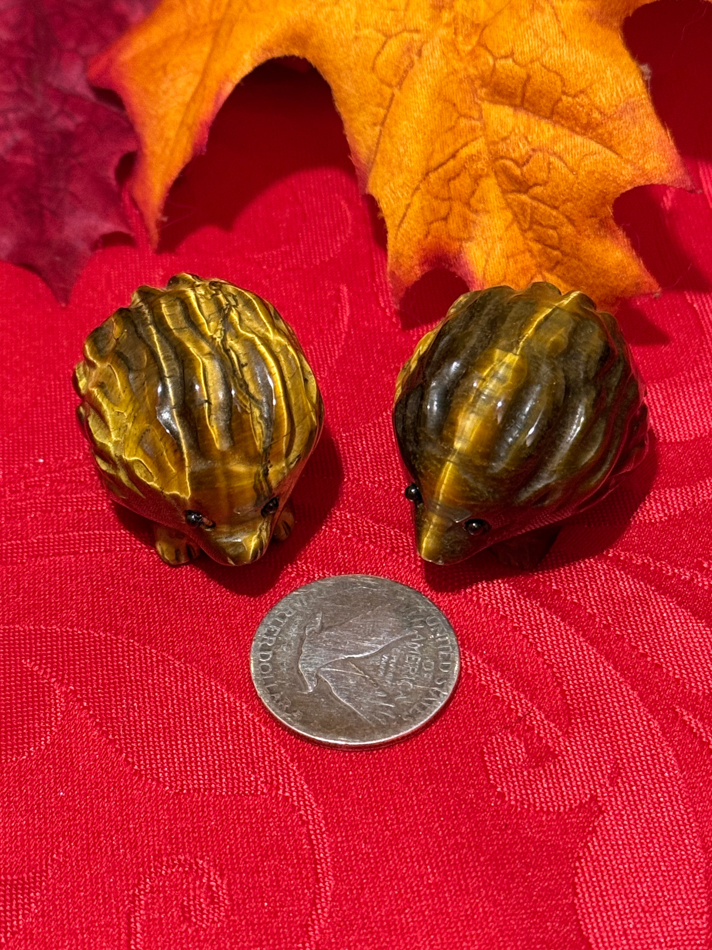 Tigerseye Crystal Carved Hedgehog
